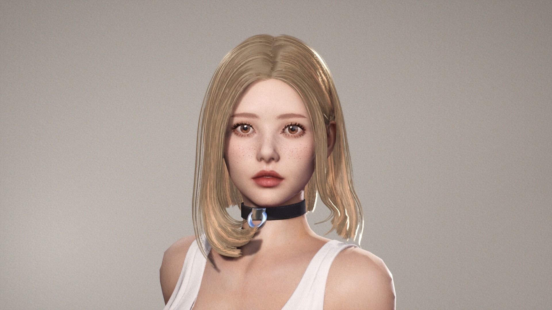 Medieval Girl Jia F2 Rigged Animated Modular Game Character Low-poly 3D model_19