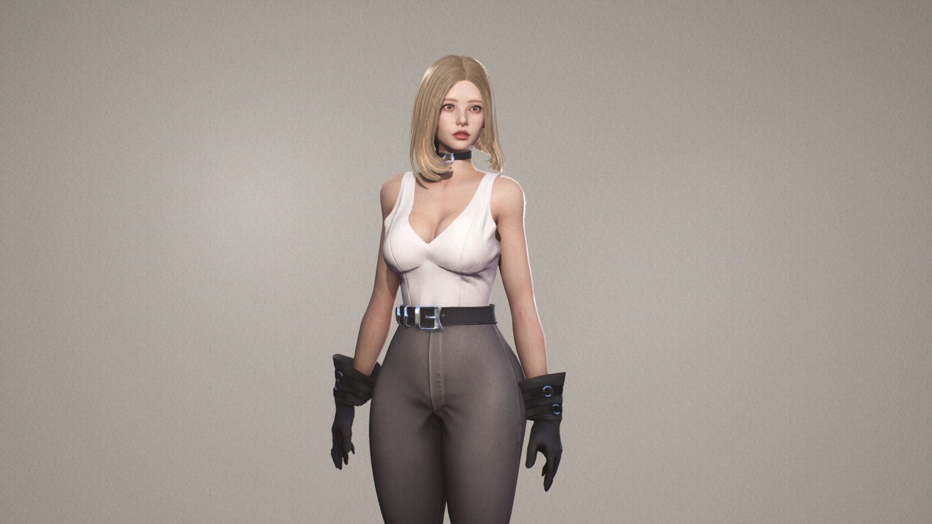 Medieval Girl Jia F2 Rigged Animated Modular Game Character Low-poly 3D model_16