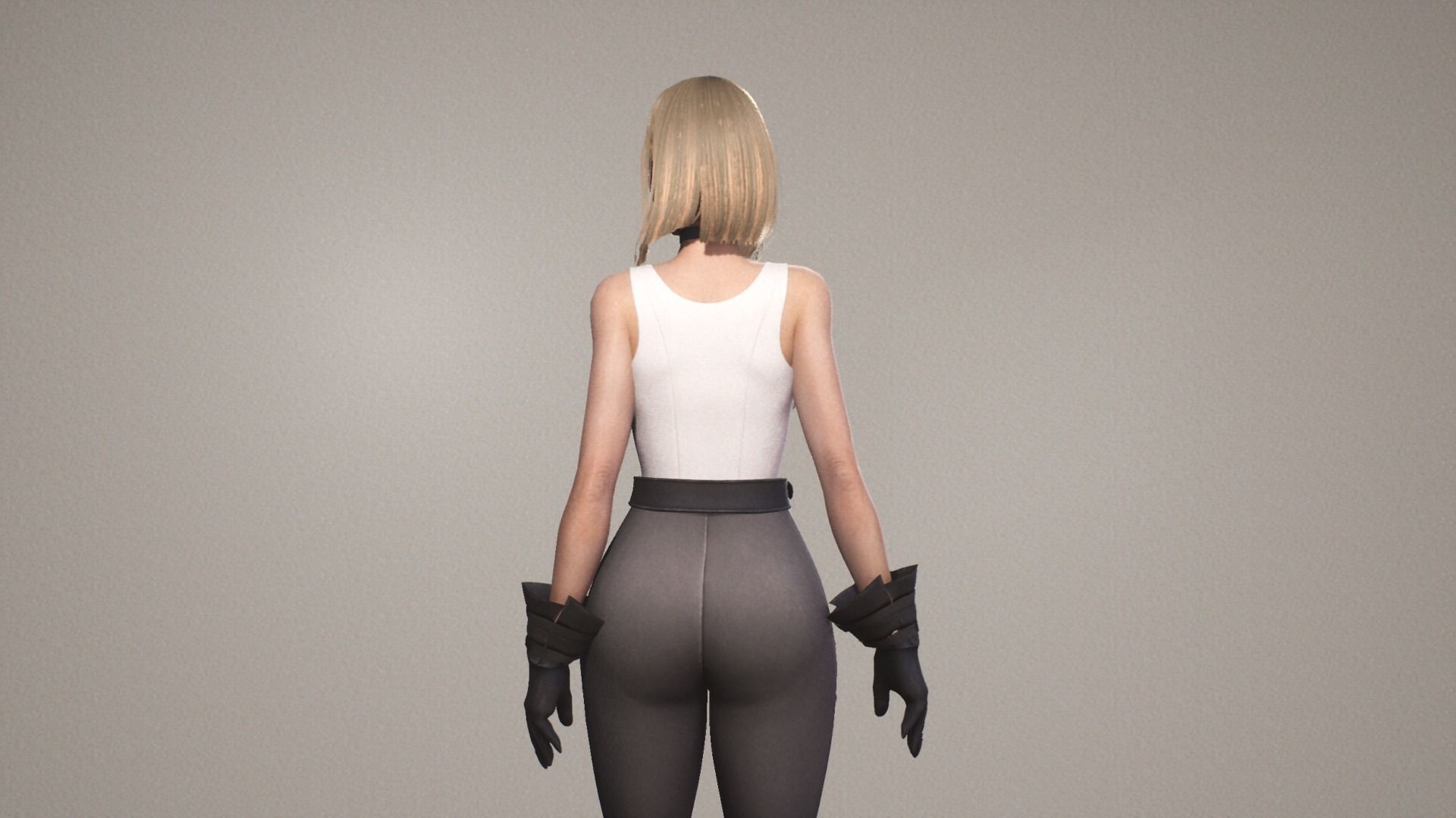 Medieval Girl Jia F2 Rigged Animated Modular Game Character Low-poly 3D model_14