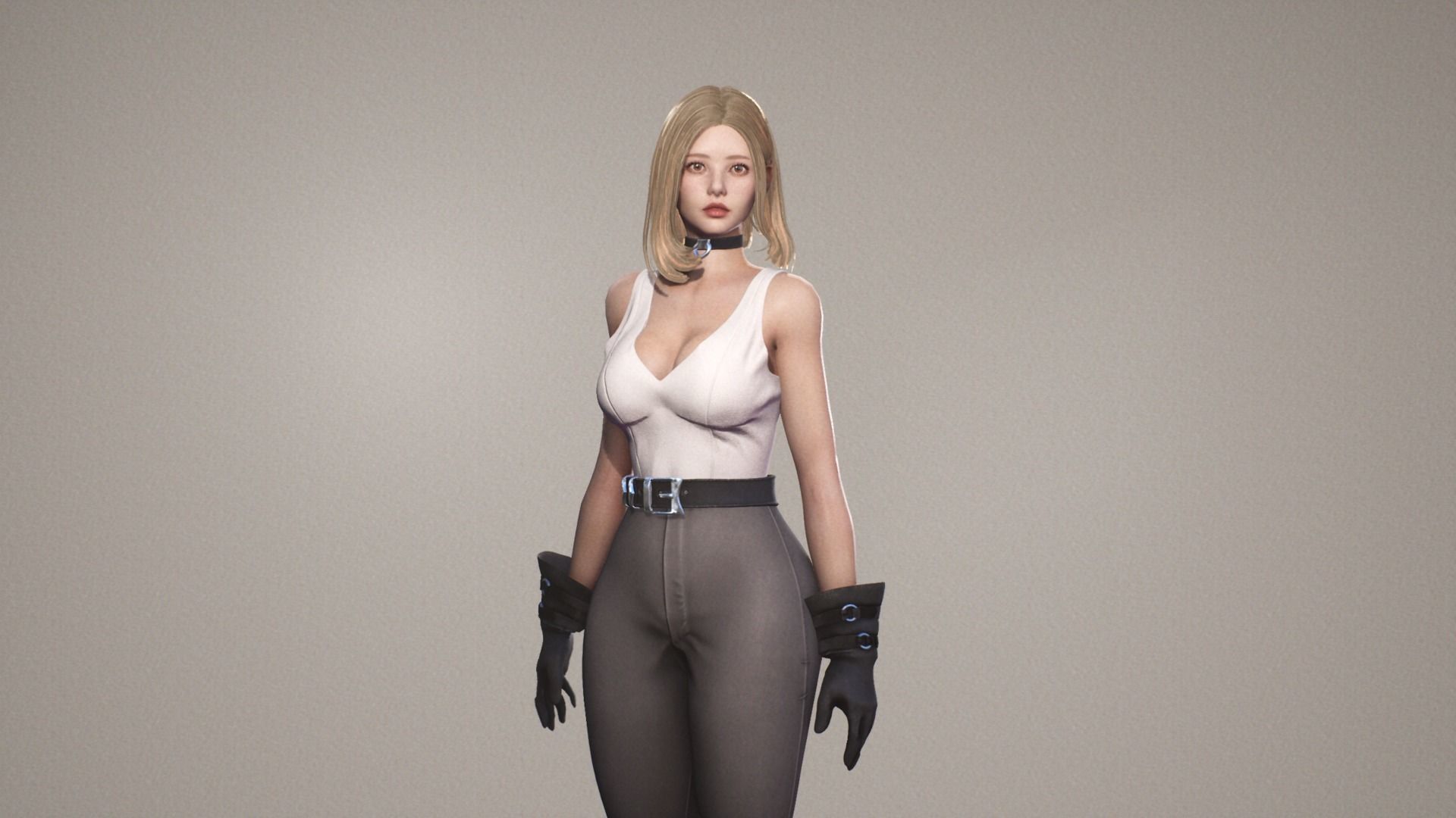 Medieval Girl Jia F2 Rigged Animated Modular Game Character Low-poly 3D model_12