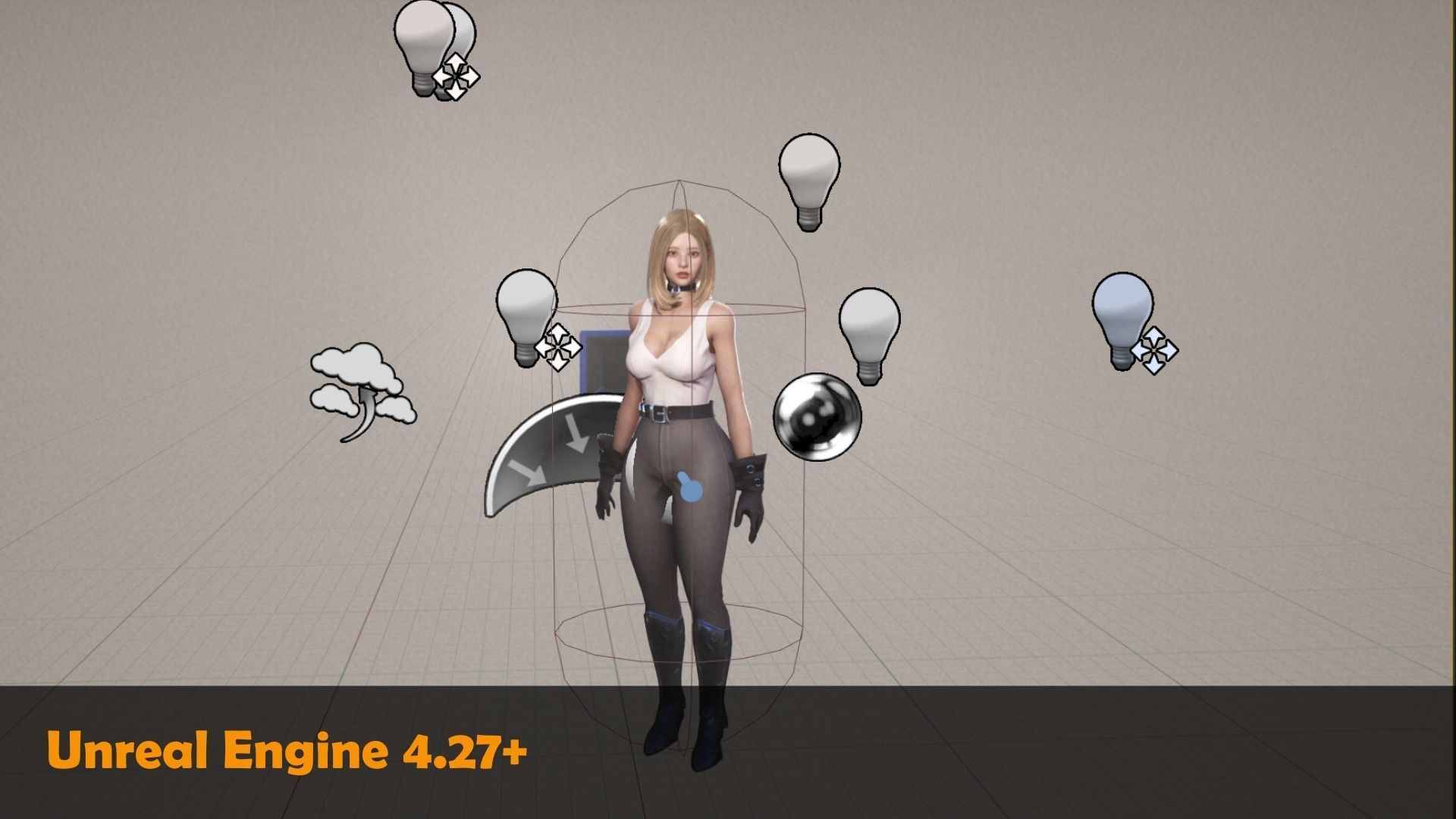 Medieval Girl Jia F2 Rigged Animated Modular Game Character Low-poly 3D model_7