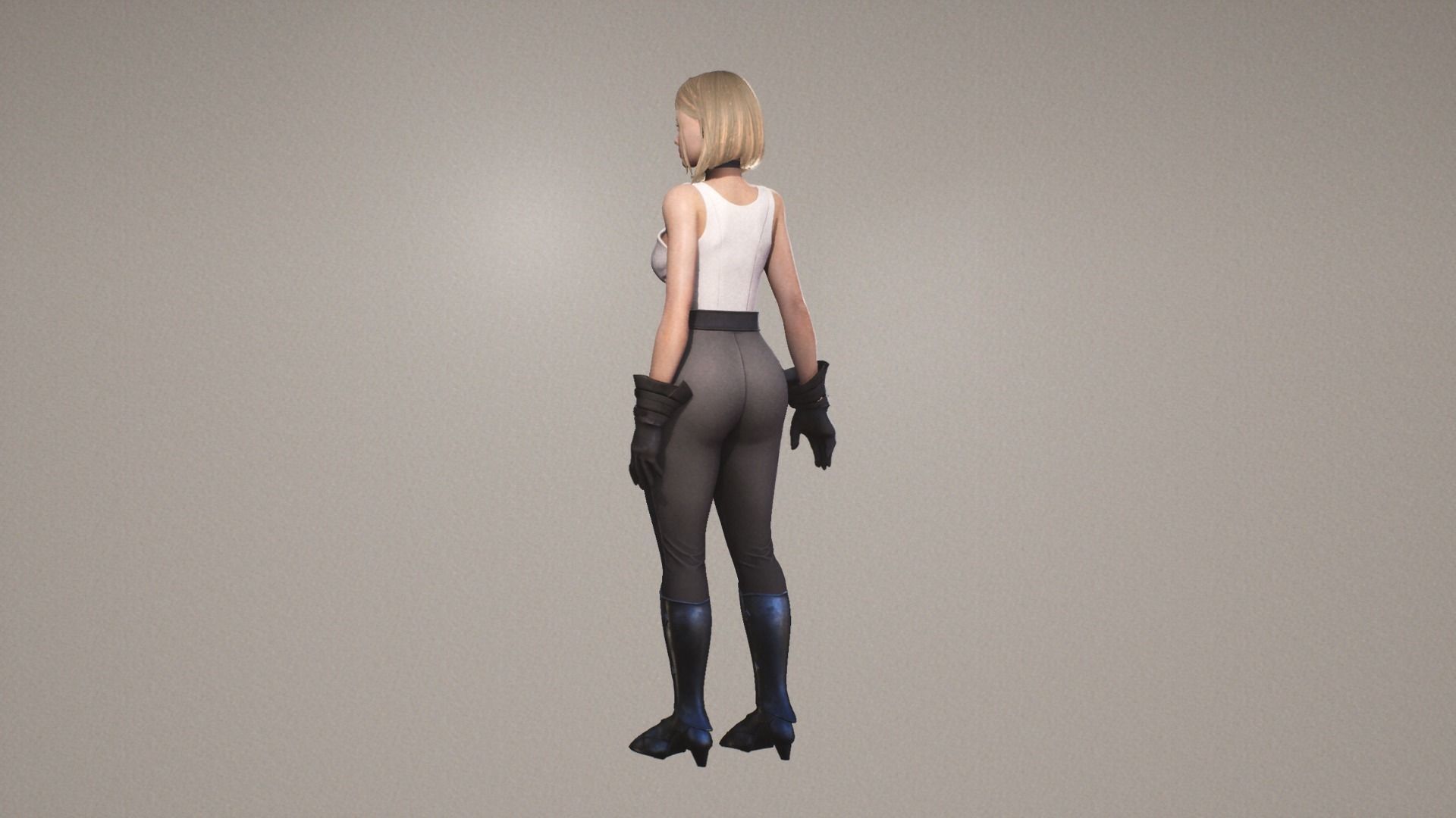 Medieval Girl Jia F2 Rigged Animated Modular Game Character Low-poly 3D model_17