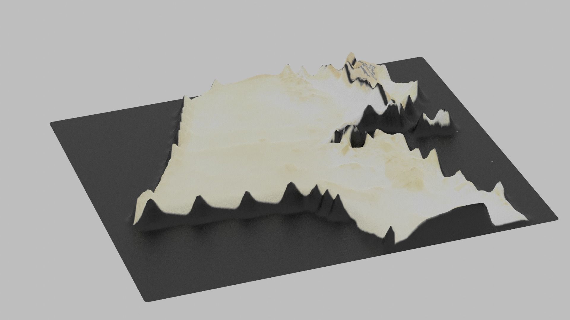 Kuwait Map Country Low-poly 3D model_4