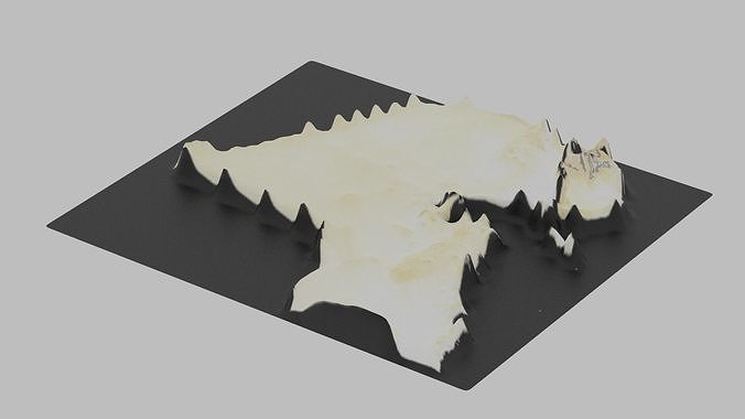 Kuwait Map Country Low-poly 3D model
