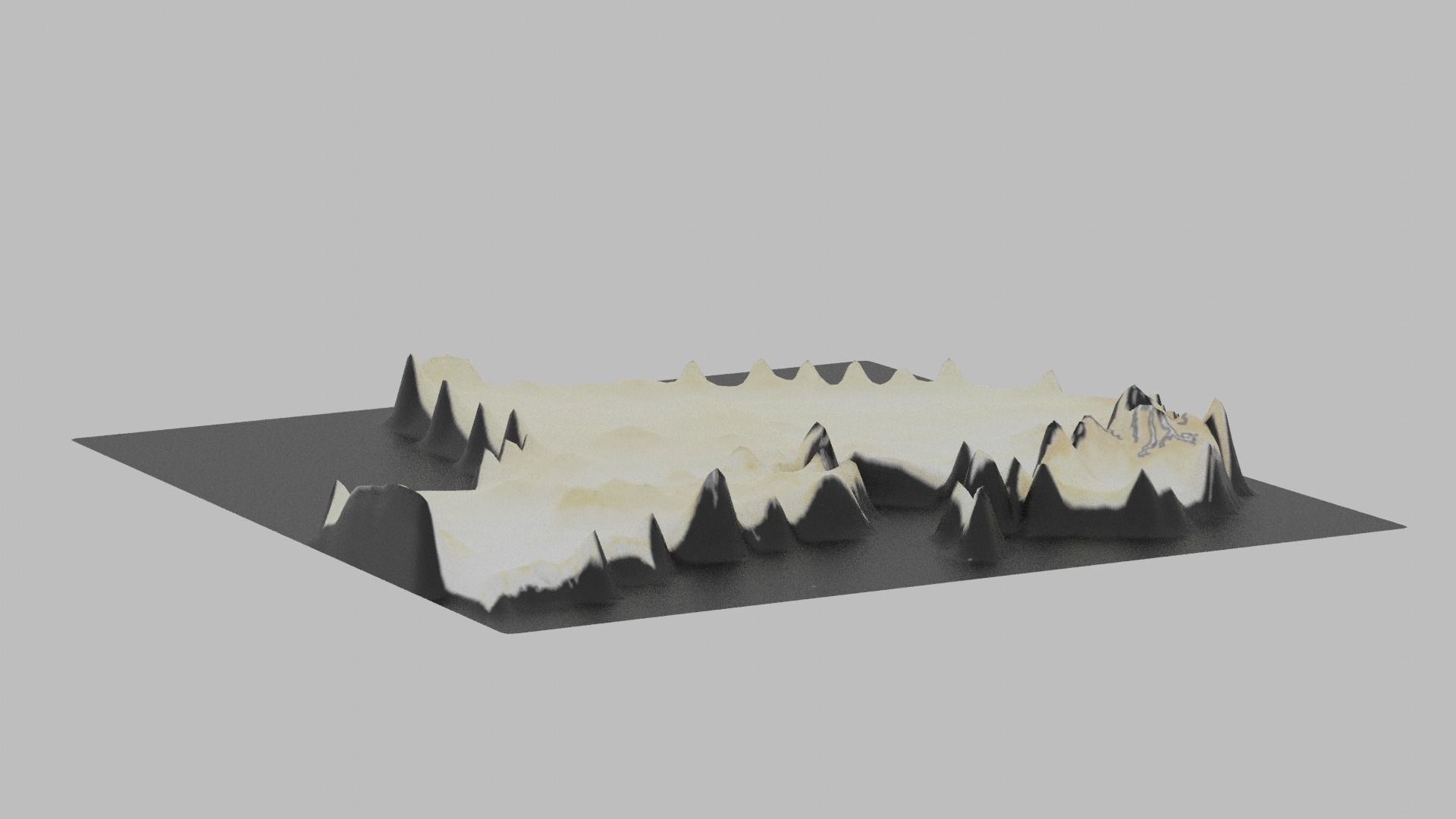 Kuwait Map Country Low-poly 3D model_3