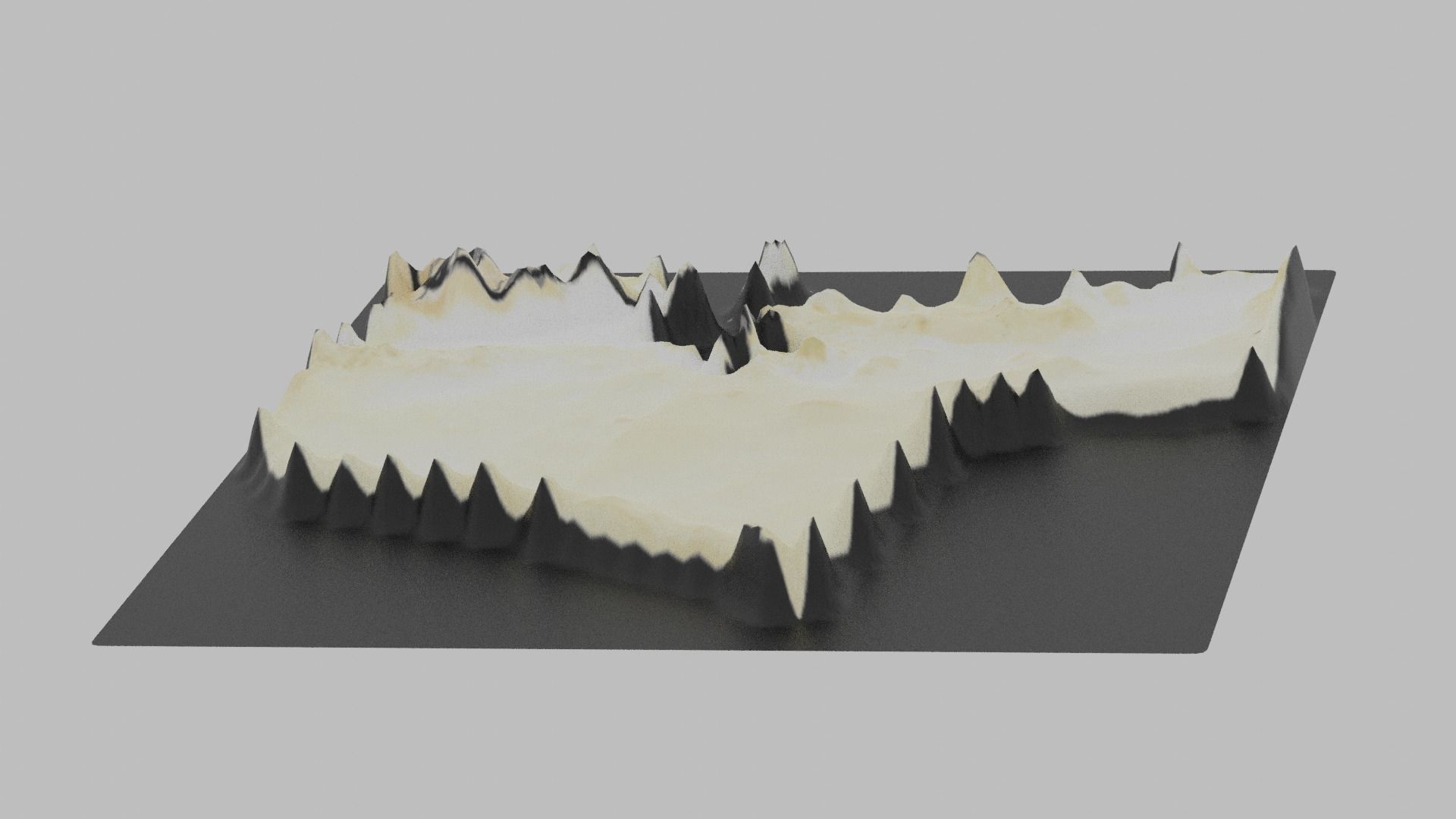 Kuwait Map Country Low-poly 3D model_2