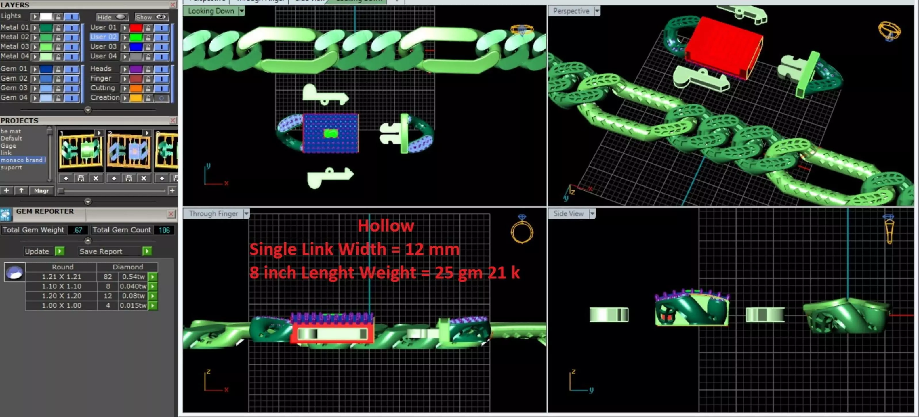 Cubic Diamond Chain 47 3D print model_0