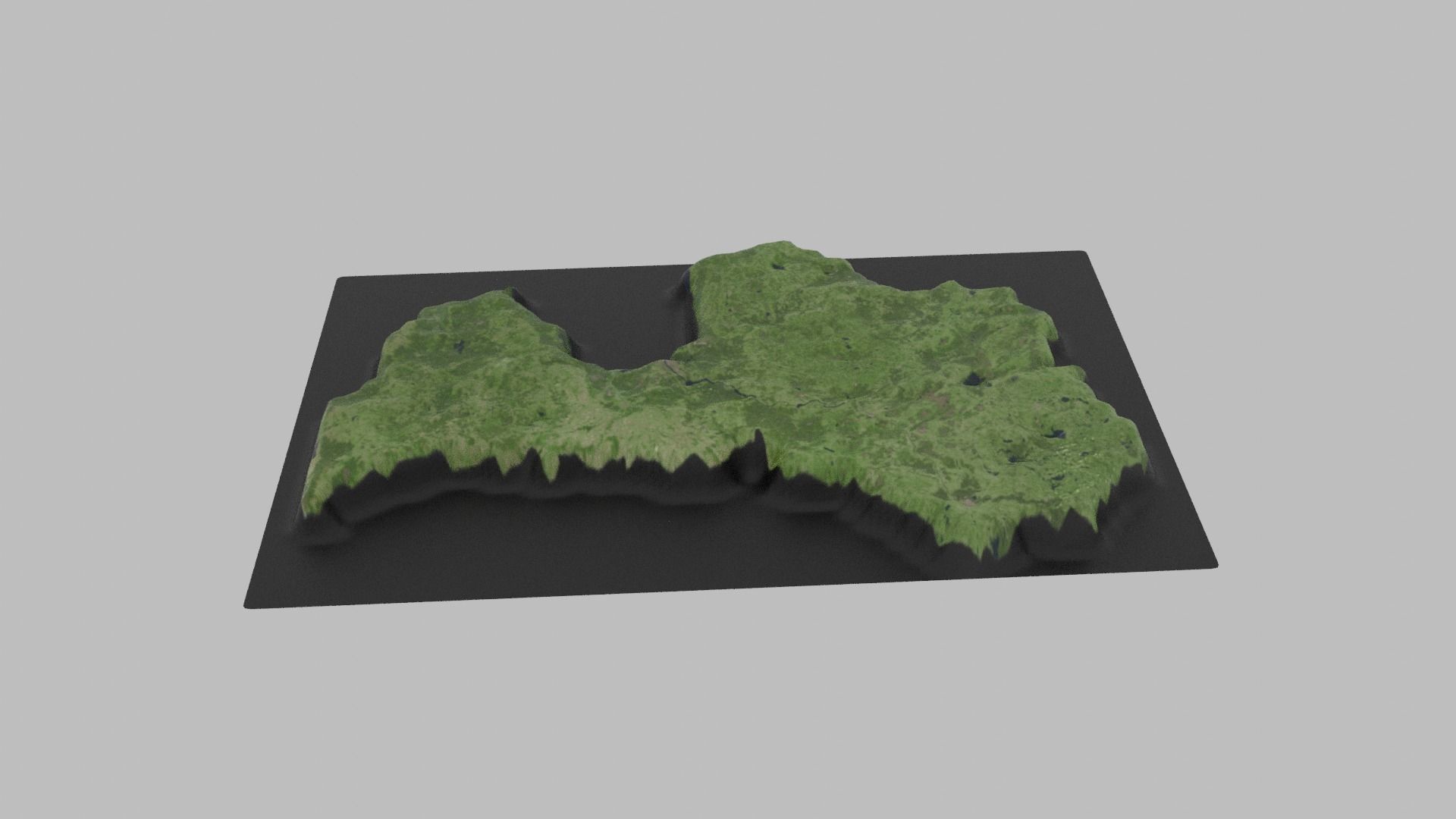 Latvia Map Country Low-poly 3D model_1