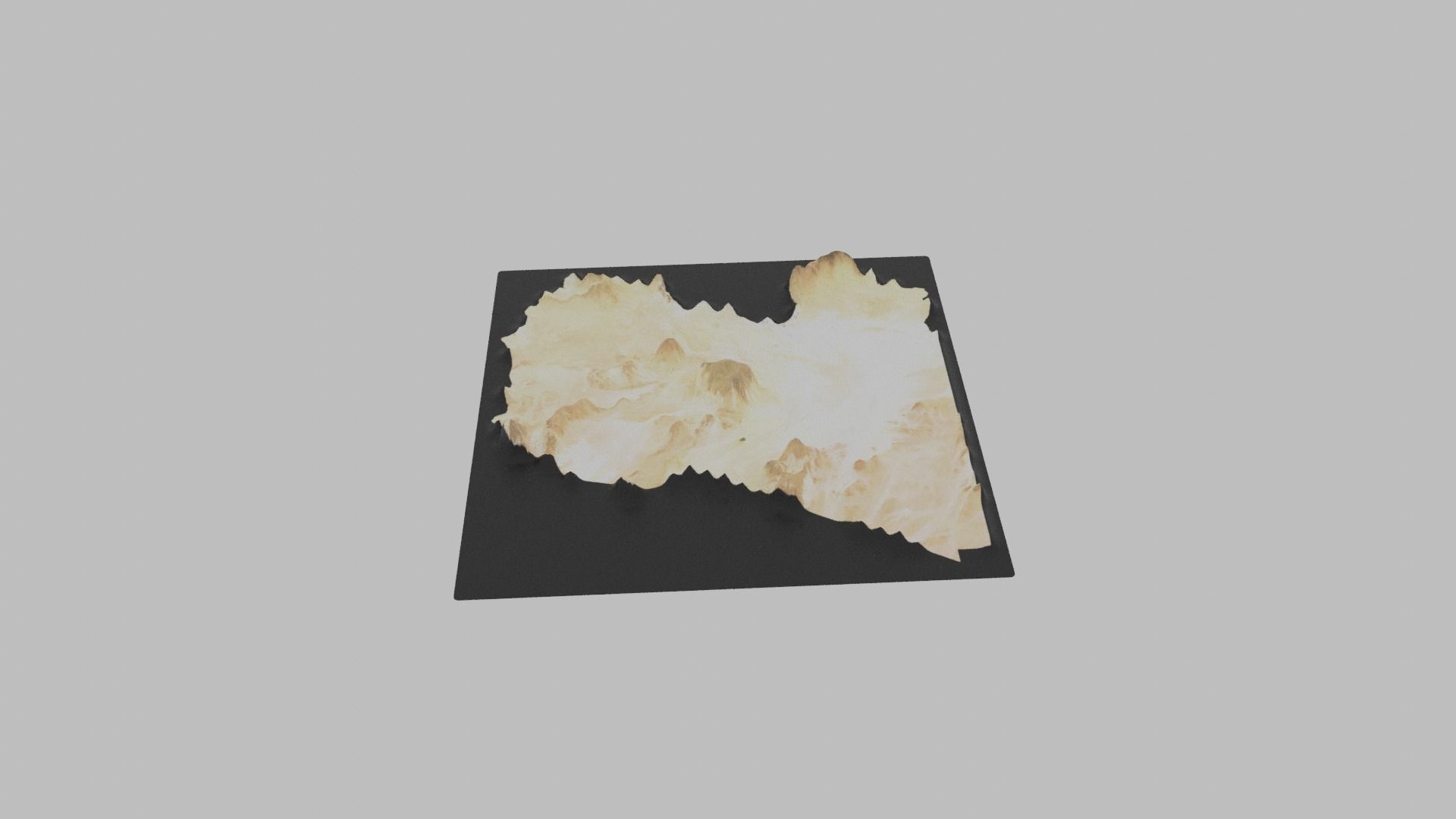 Libya Map Country Low-poly 3D model_1