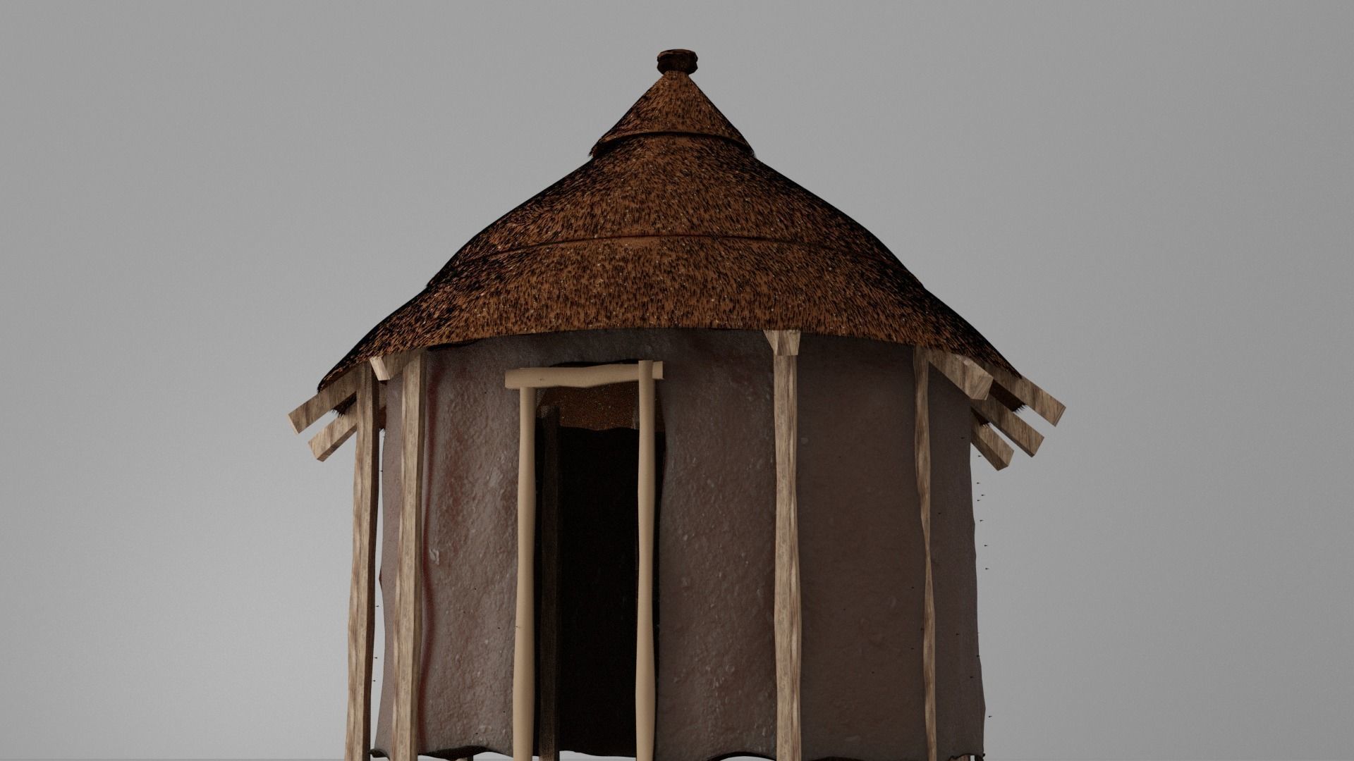 AFRICAN HUT 3D model_3