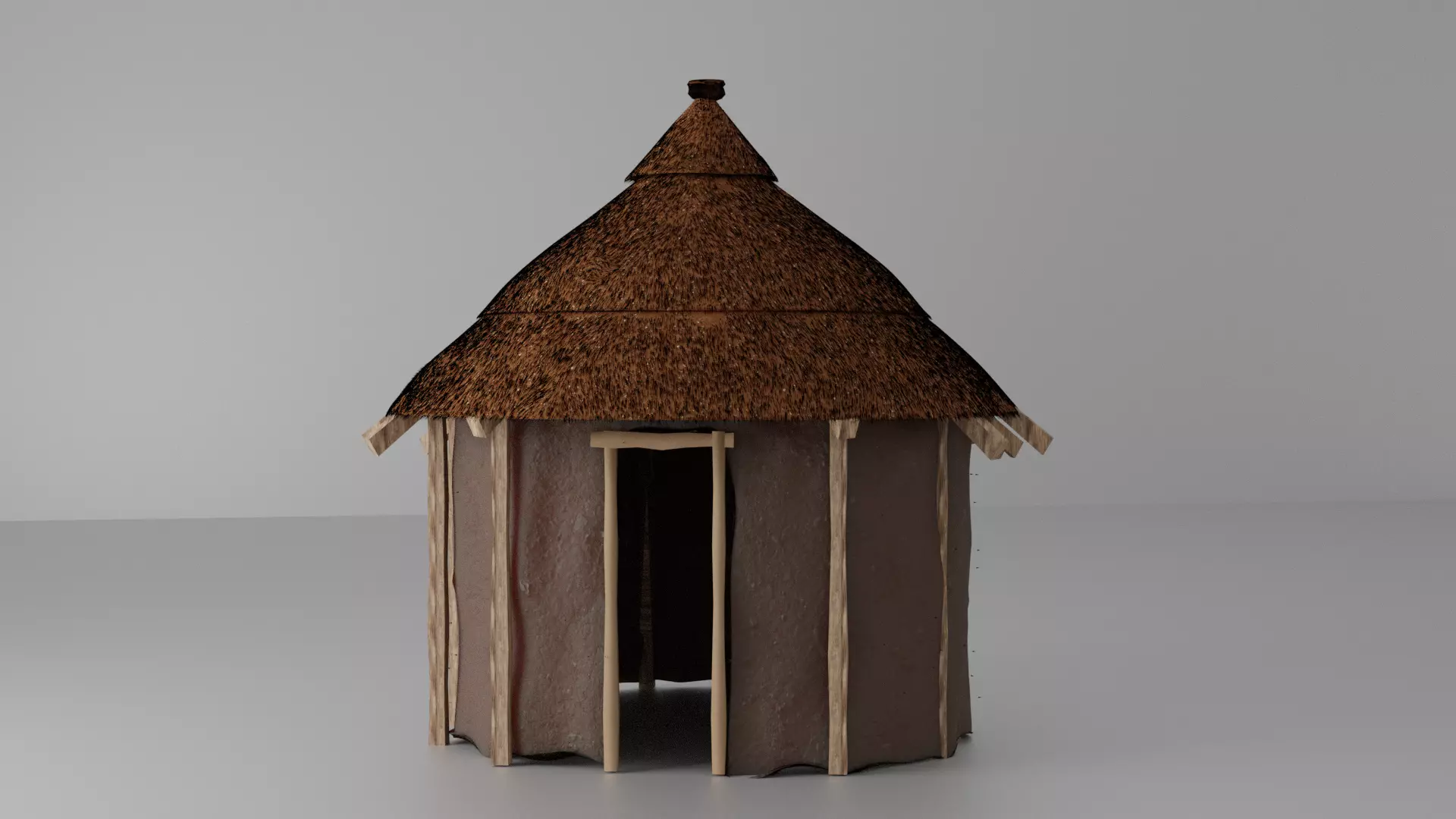 AFRICAN HUT 3D model_0