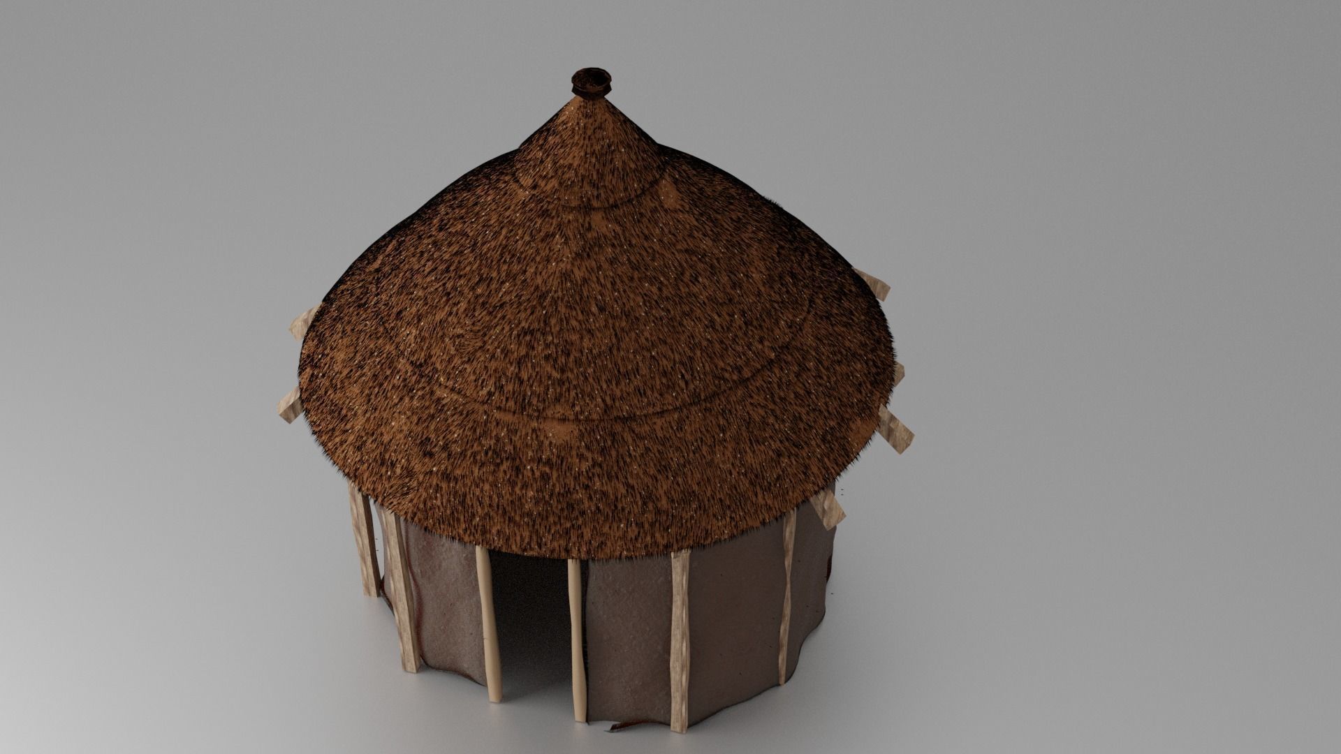 AFRICAN HUT 3D model_2