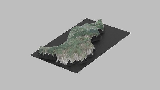 3D model Liechtenstein Map Country VR / AR / low-poly | CGTrader