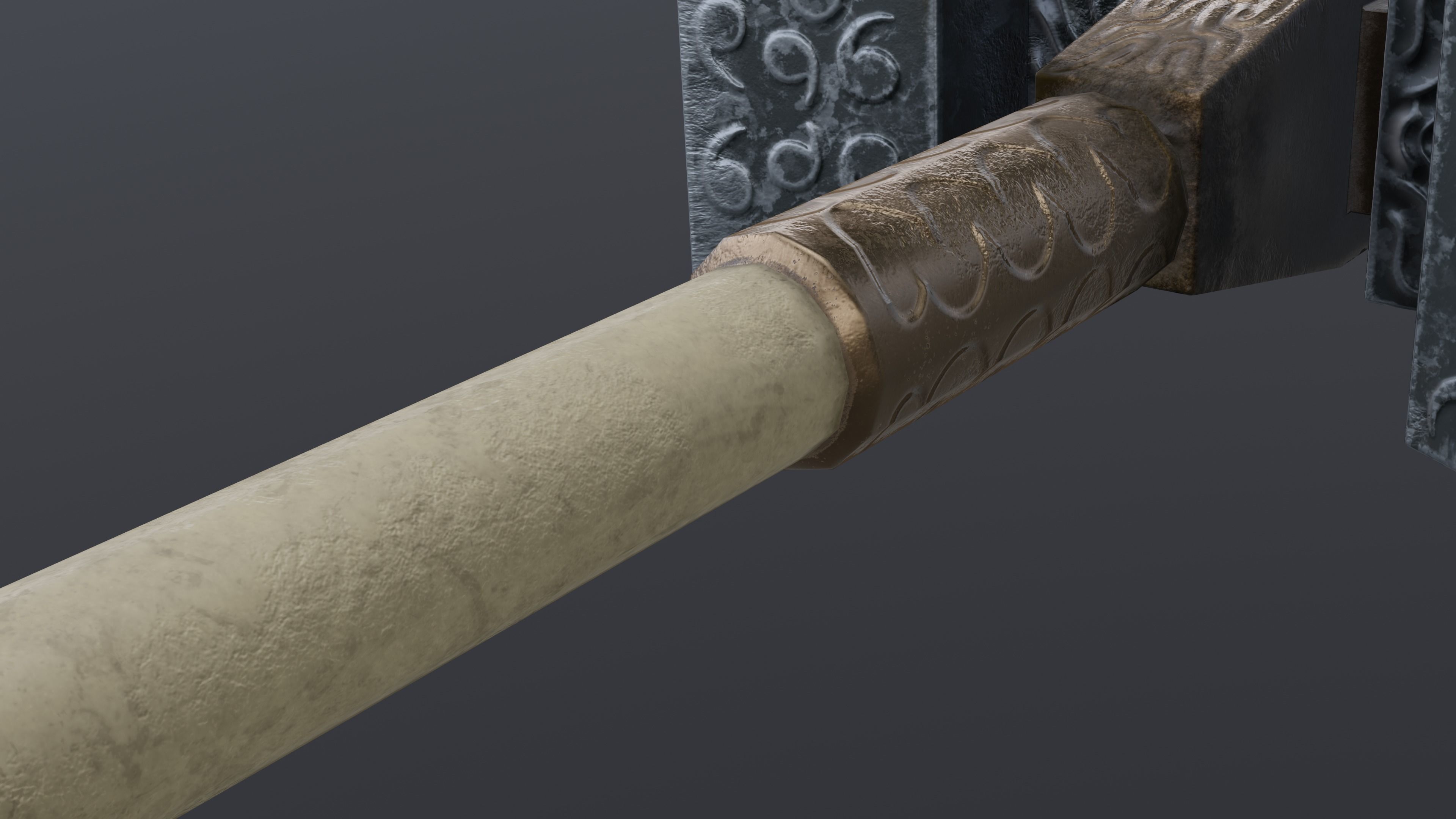 Hammer 01 Low-poly 3D model_6