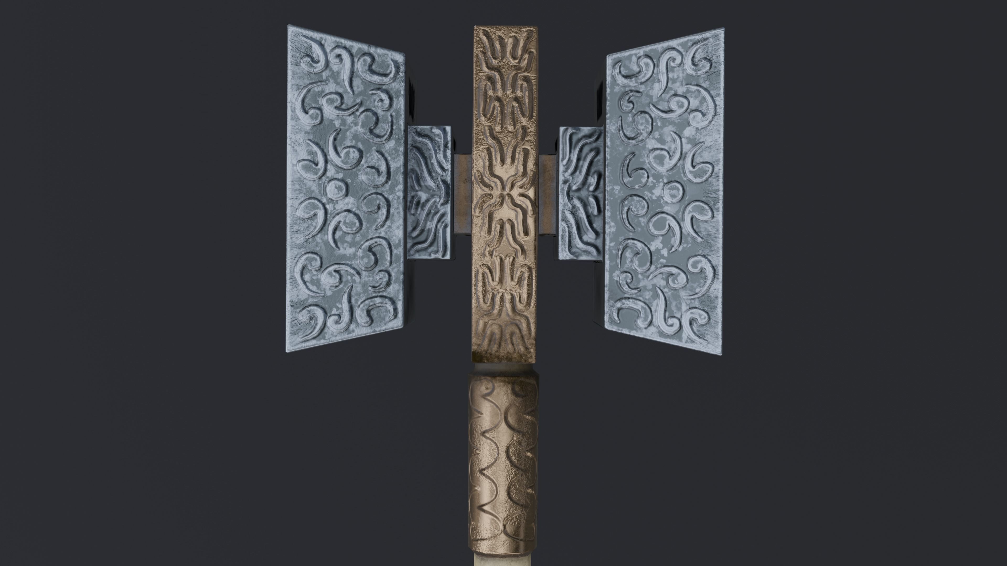 Hammer 01 Low-poly 3D model_7