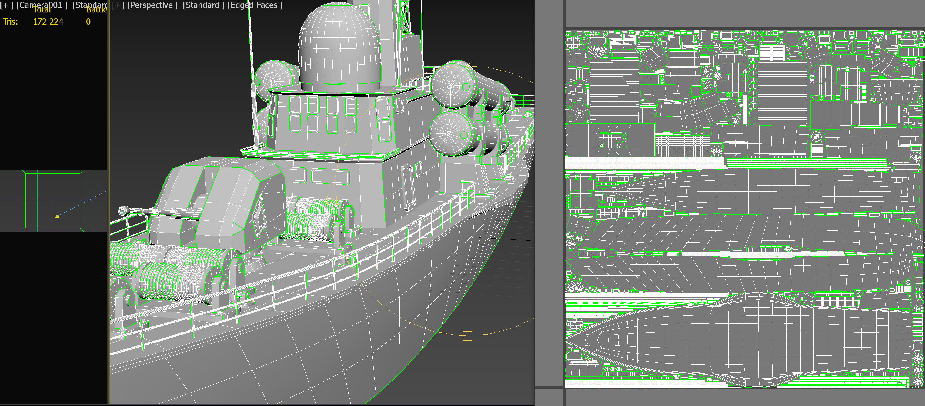 Battleship PBR Low-poly 3D model_3
