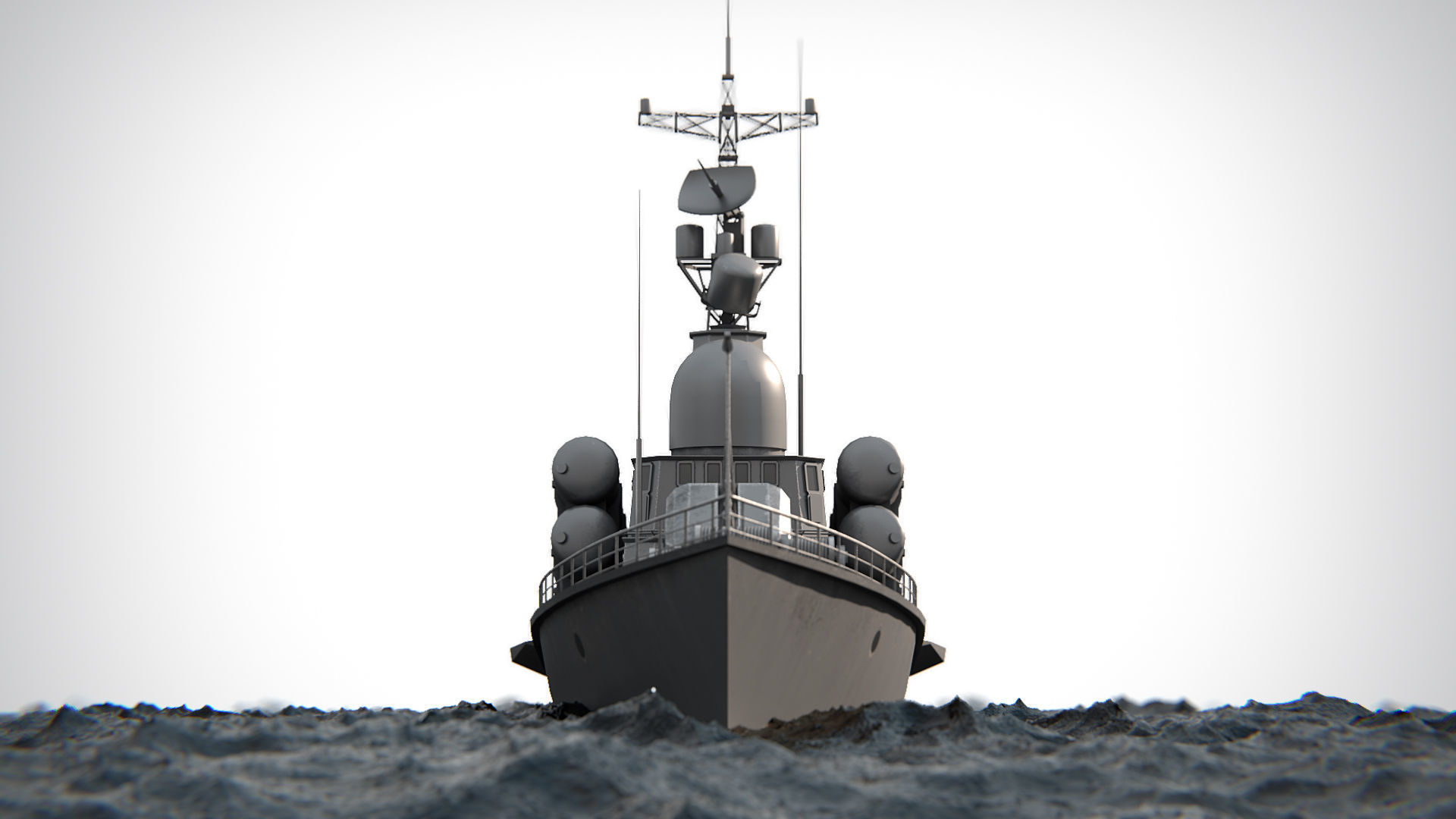 Battleship PBR Low-poly 3D model_5