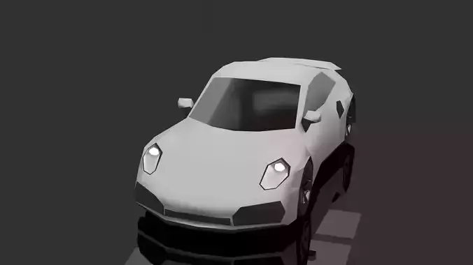 Low-poly Porsche 911 turbo s 992