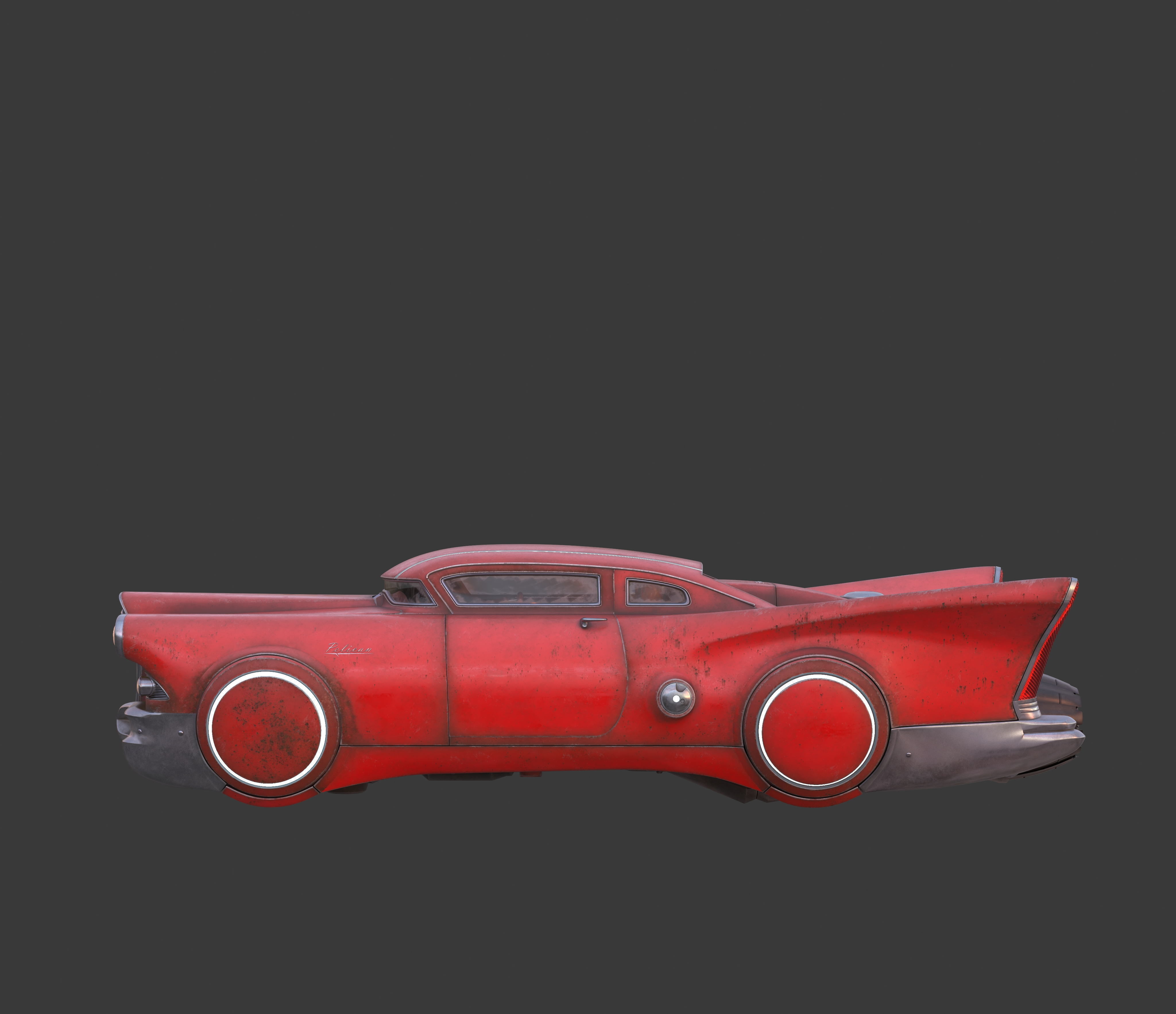Futuristic flying car 2 3D model_24