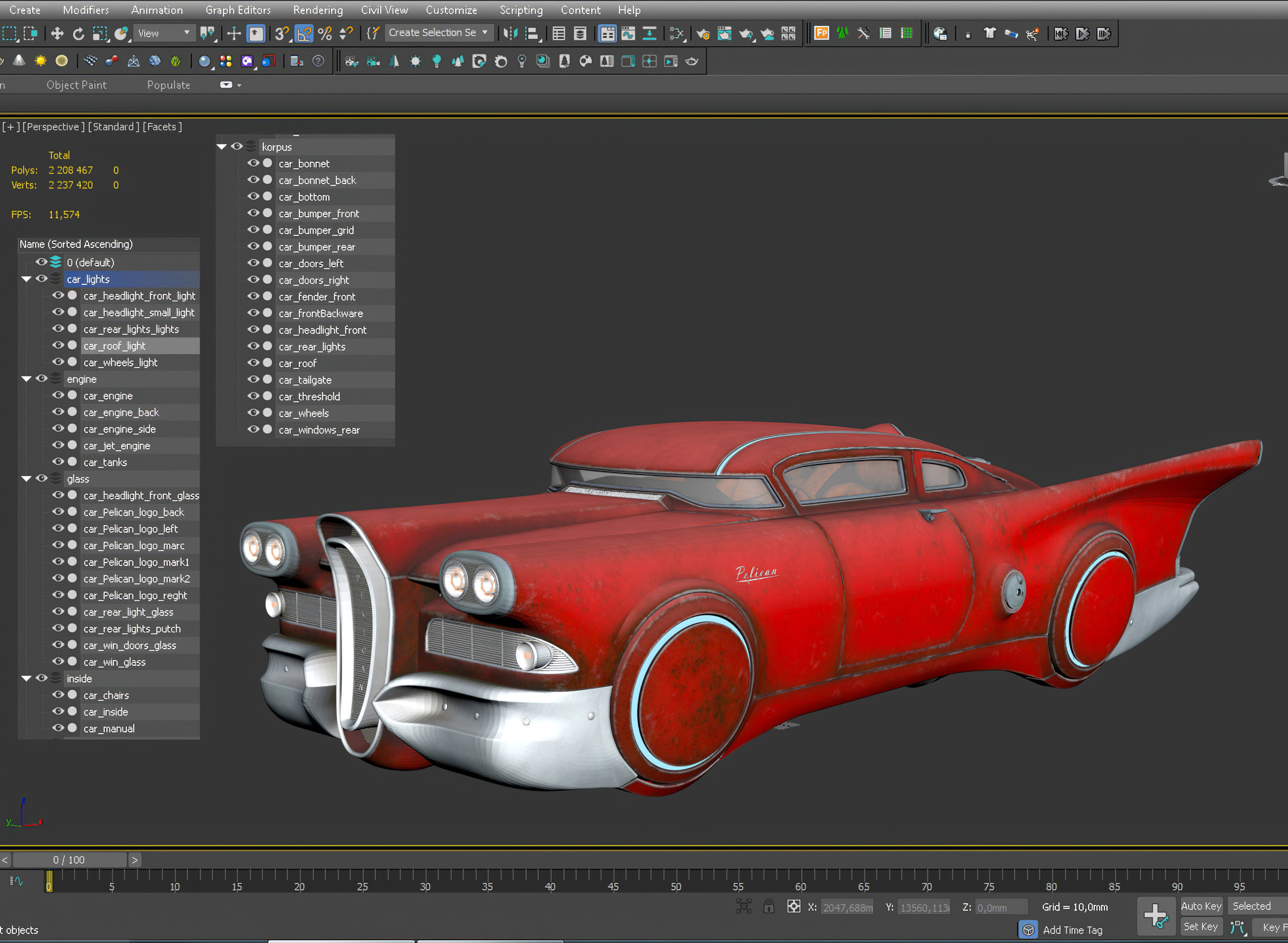 Futuristic flying car 2 3D model_22