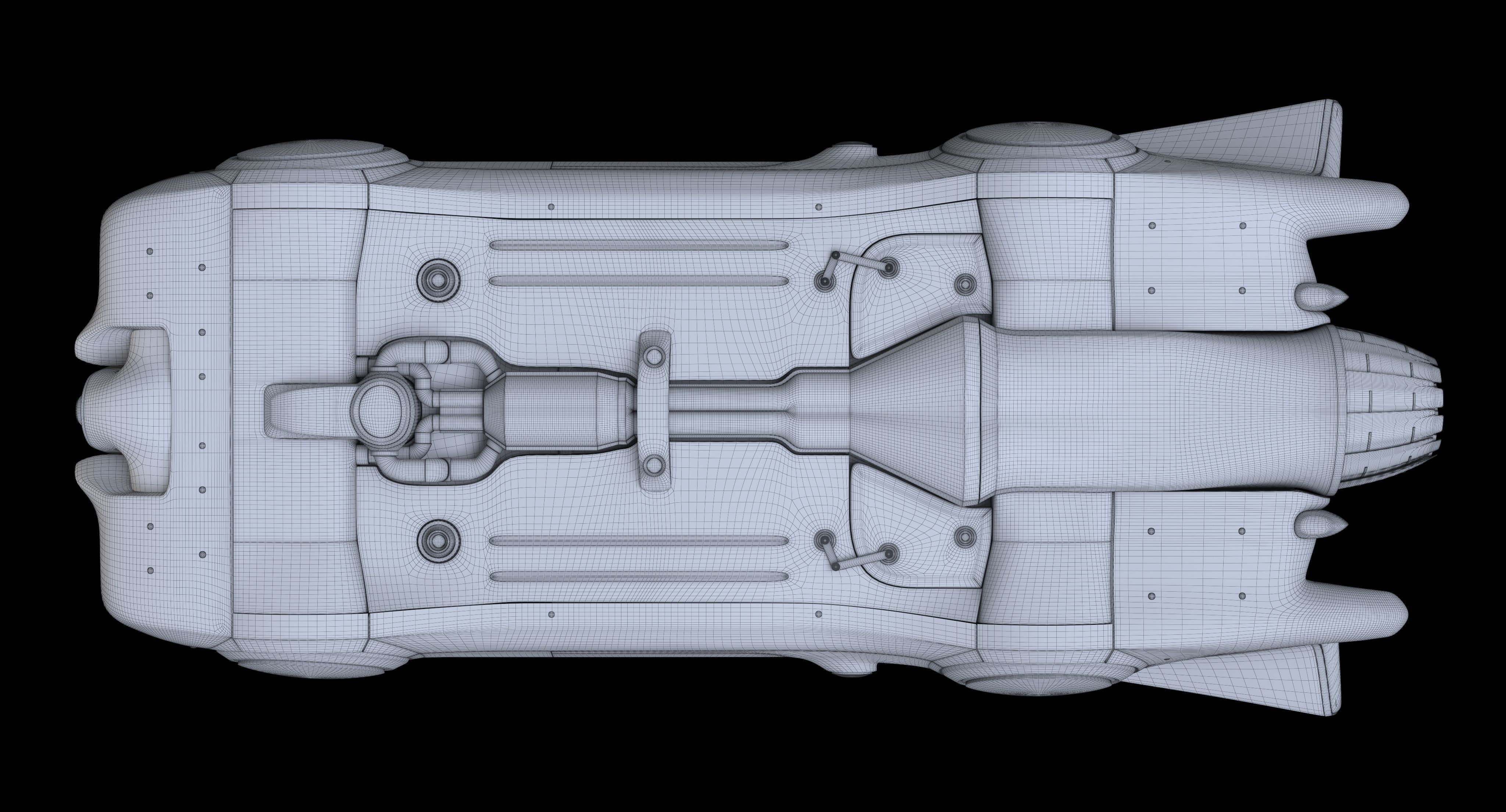 Futuristic flying car 2 3D model_39
