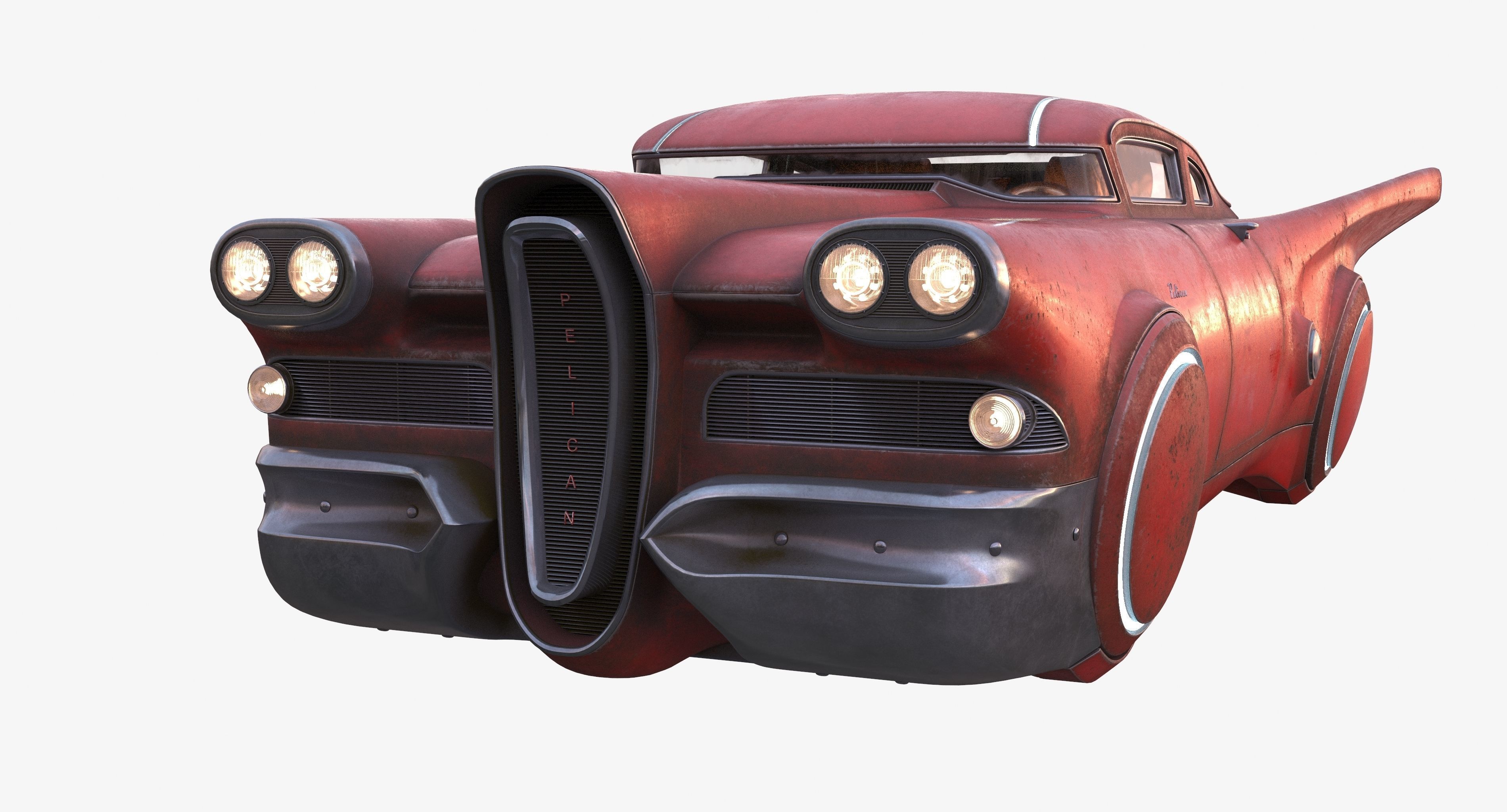 Futuristic flying car 2 3D model_8