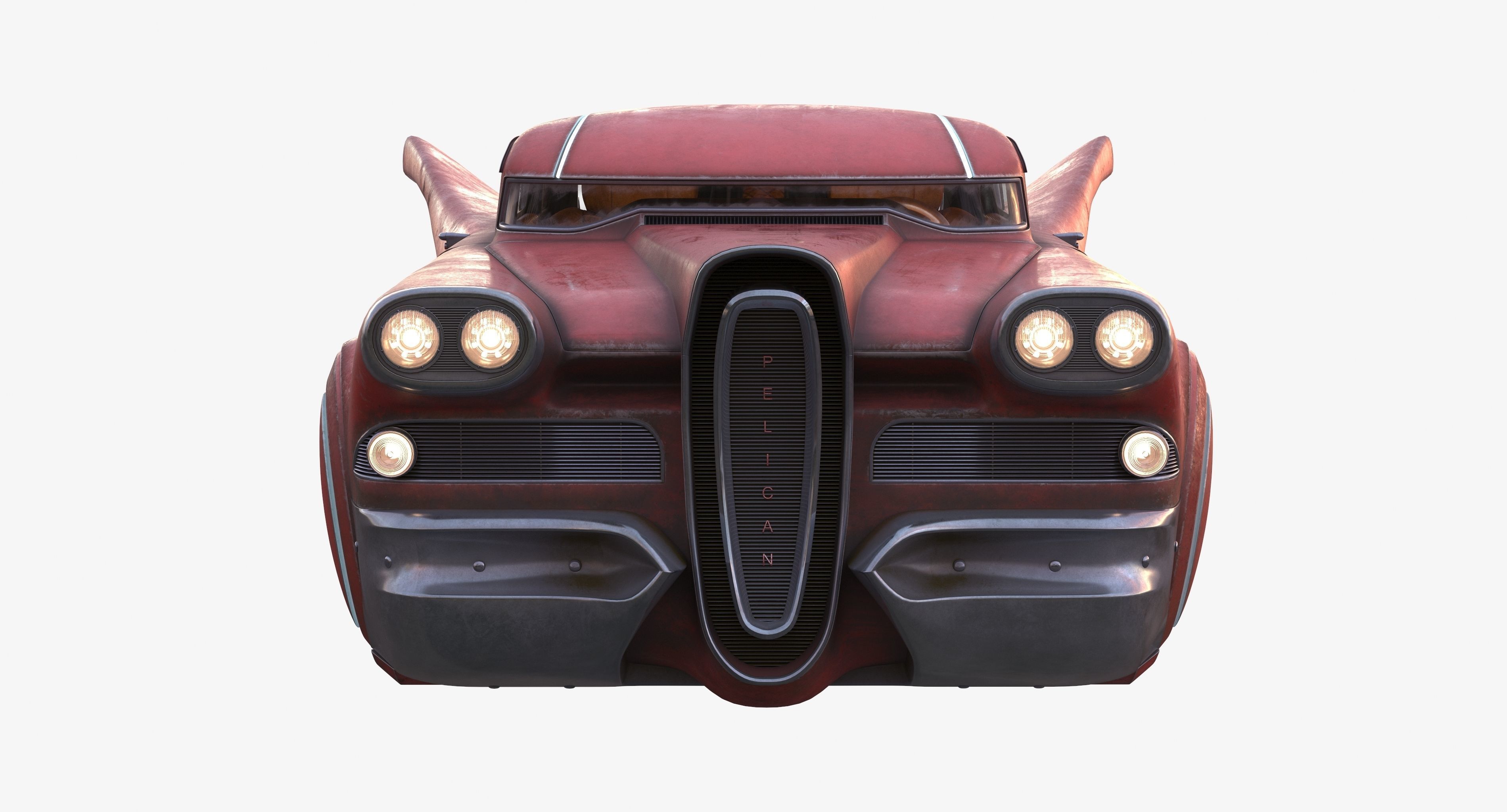 Futuristic flying car 2 3D model_3