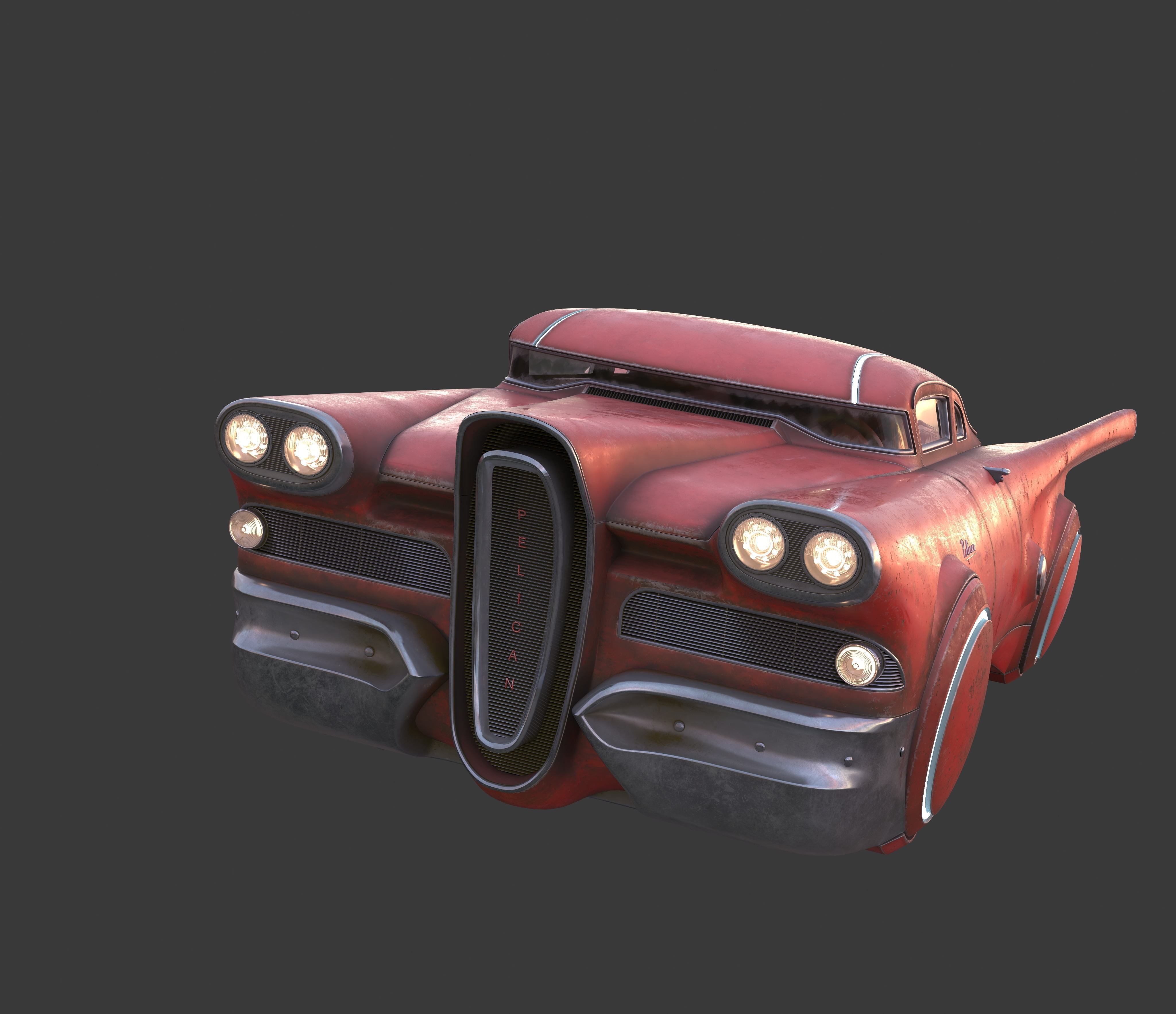 Futuristic flying car 2 3D model_23