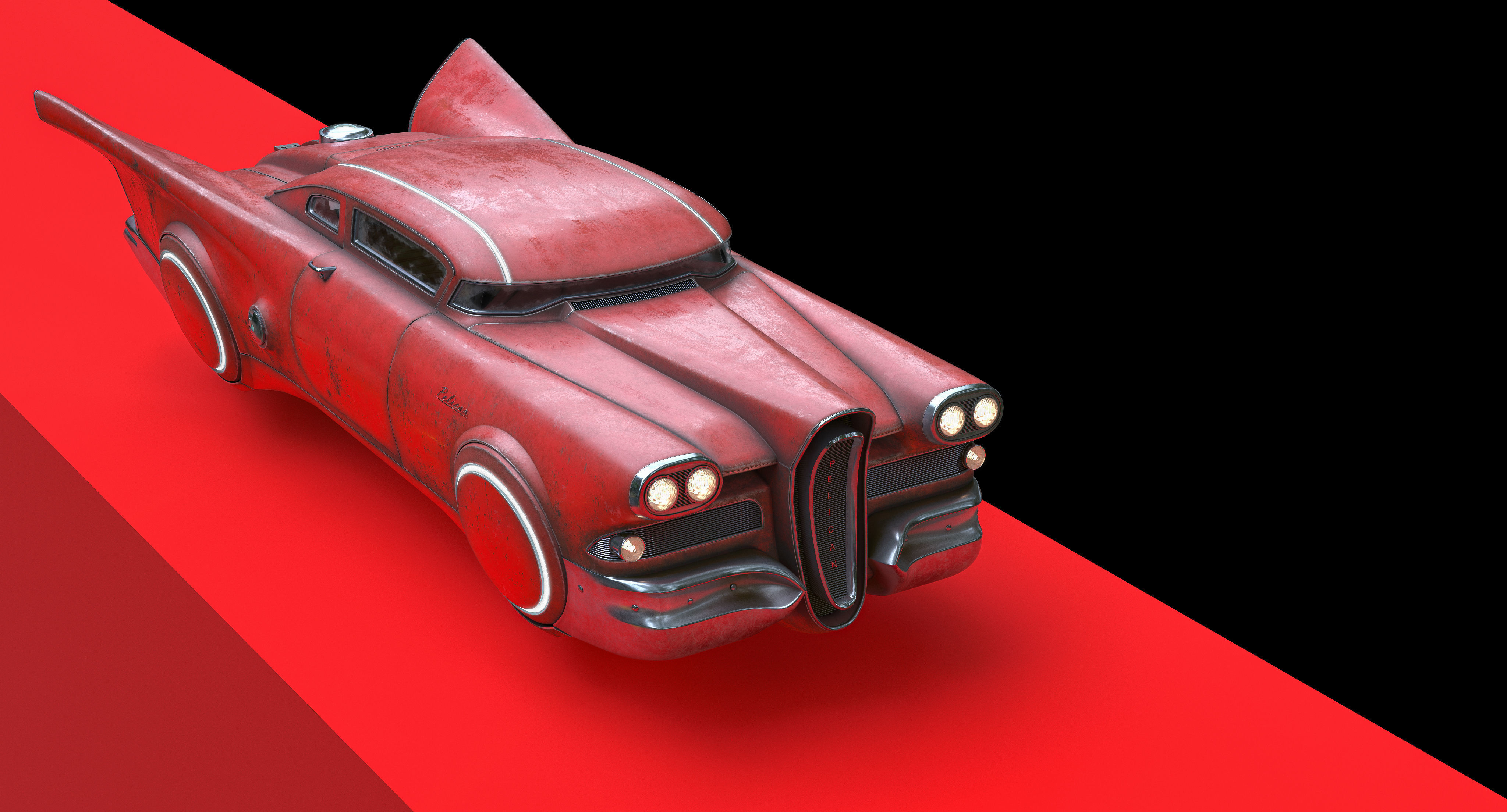 Futuristic flying car 2 3D model_13