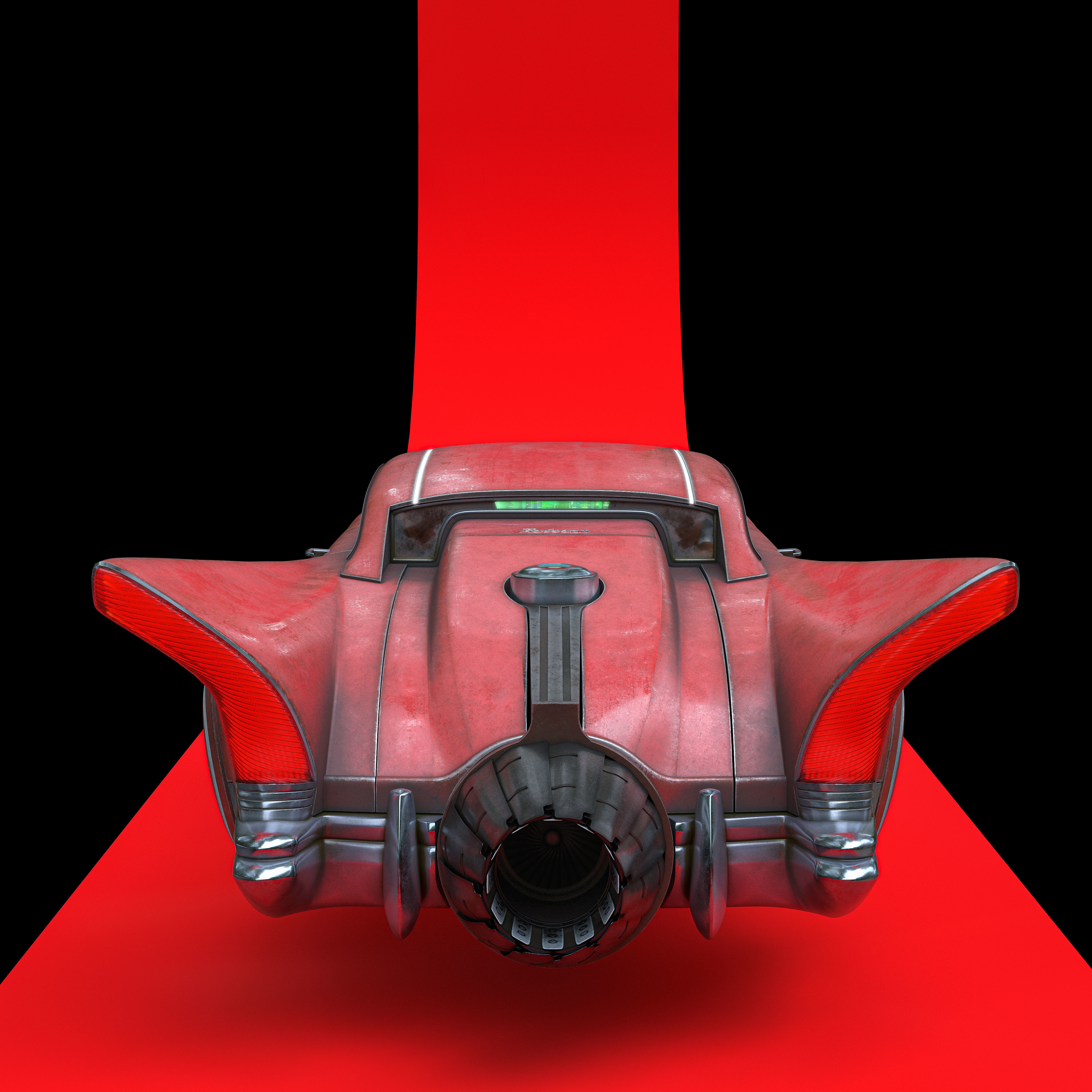 Futuristic flying car 2 3D model_20