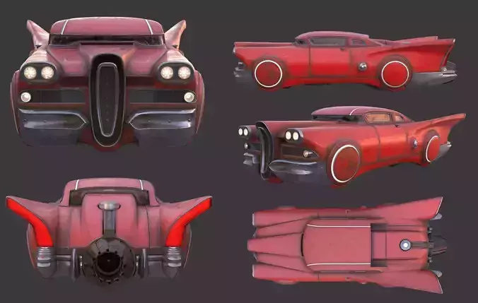 Futuristic flying car 2 3D model