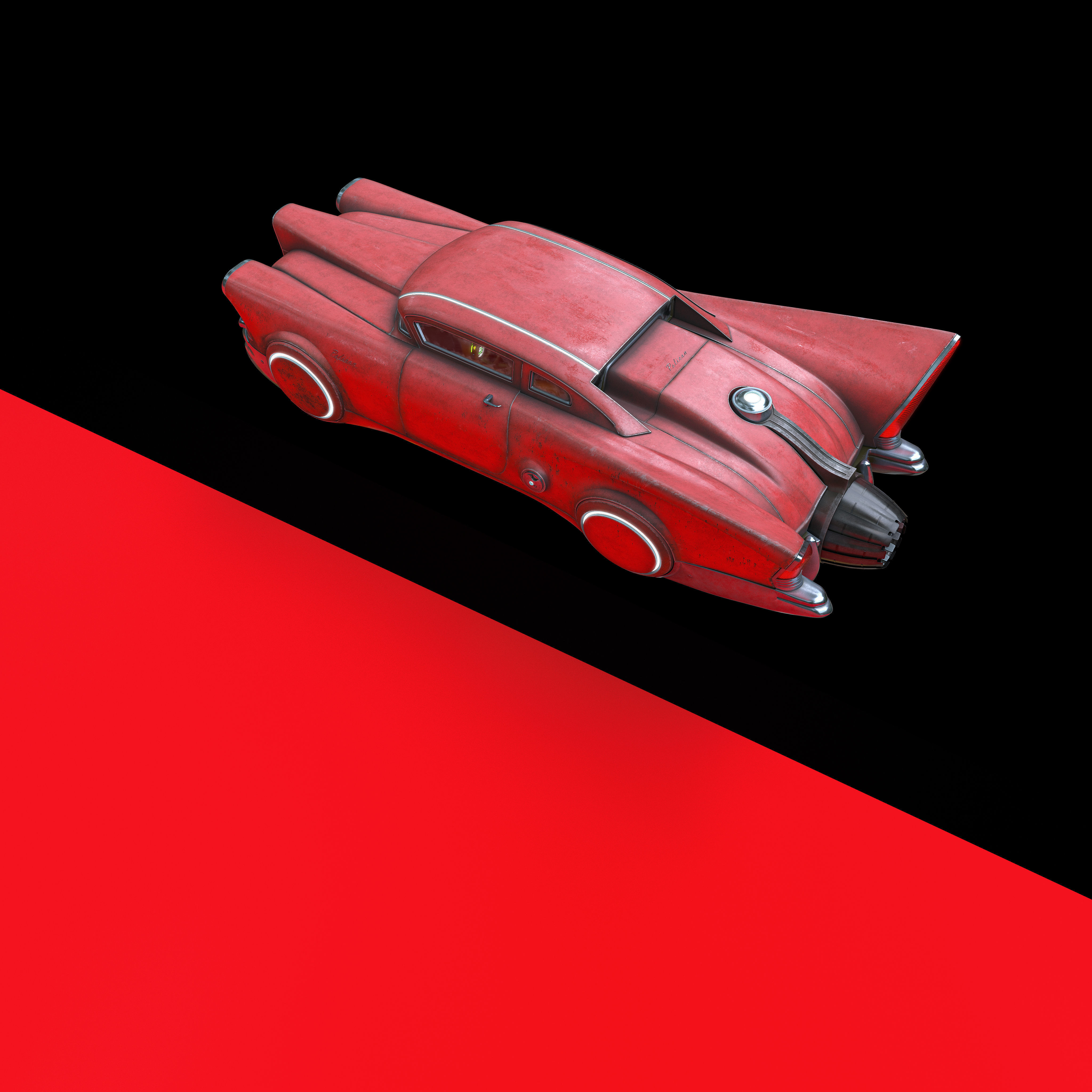 Futuristic flying car 2 3D model_16