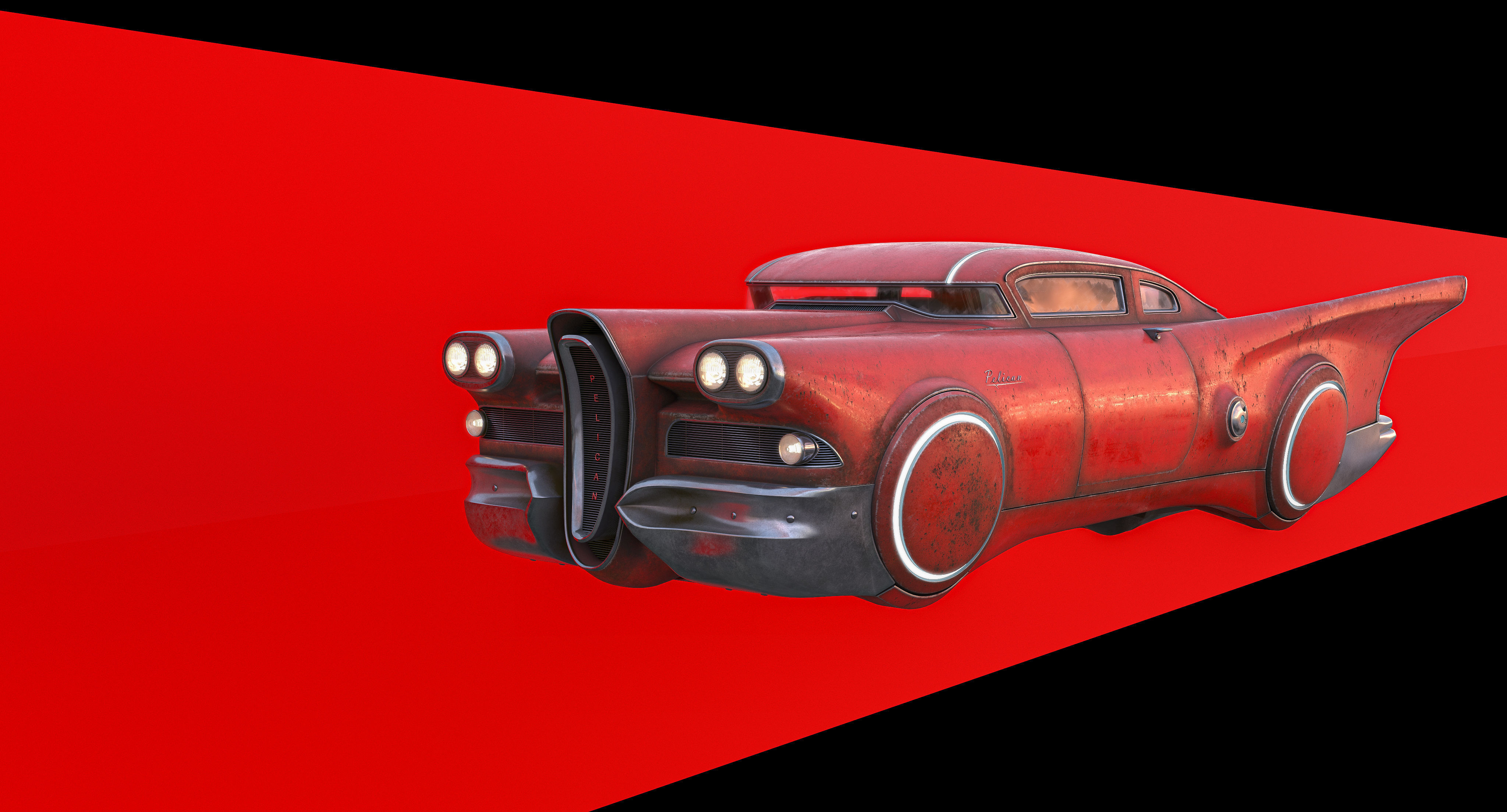 Futuristic flying car 2 3D model_17