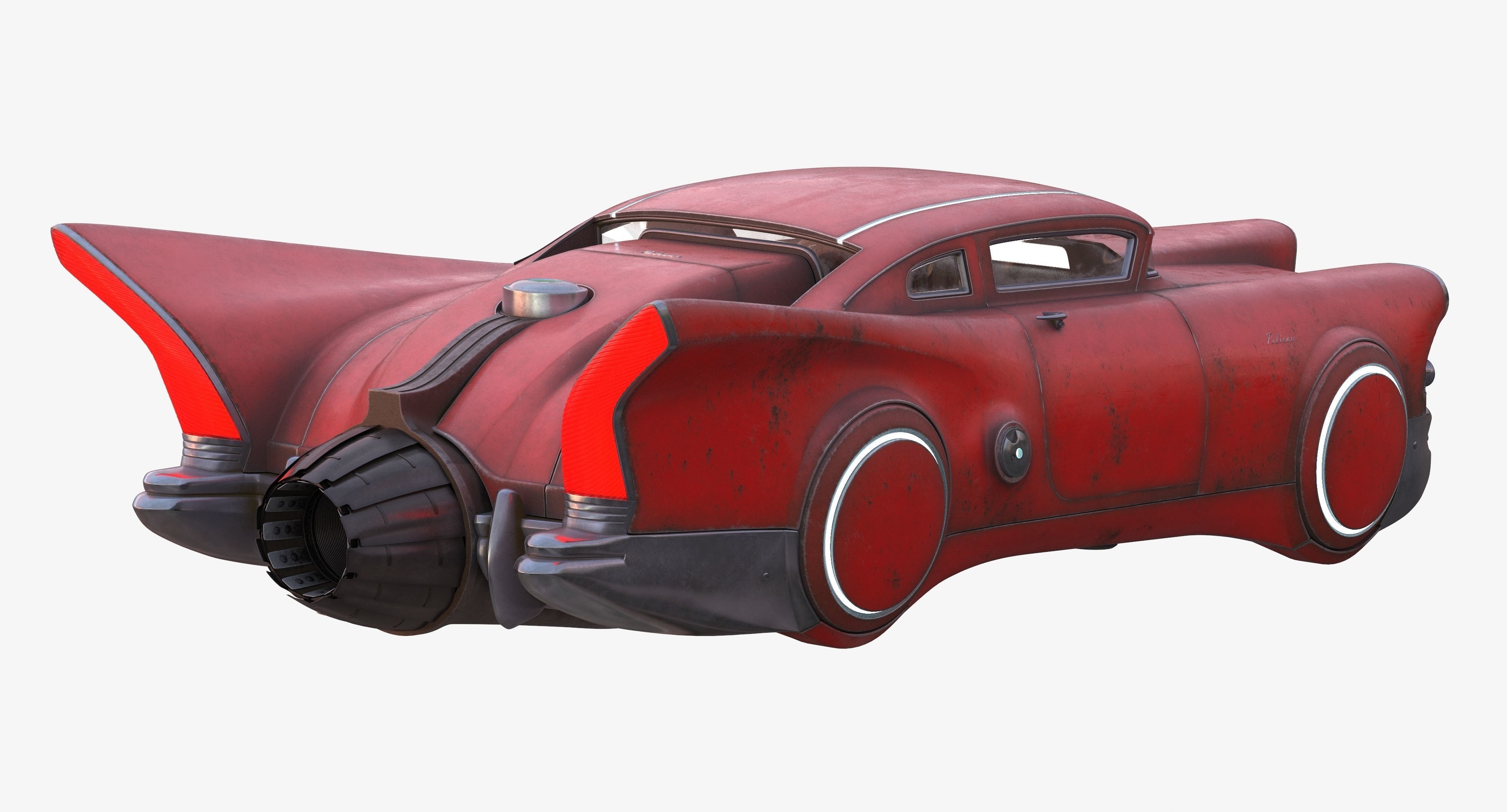 Futuristic flying car 2 3D model_5