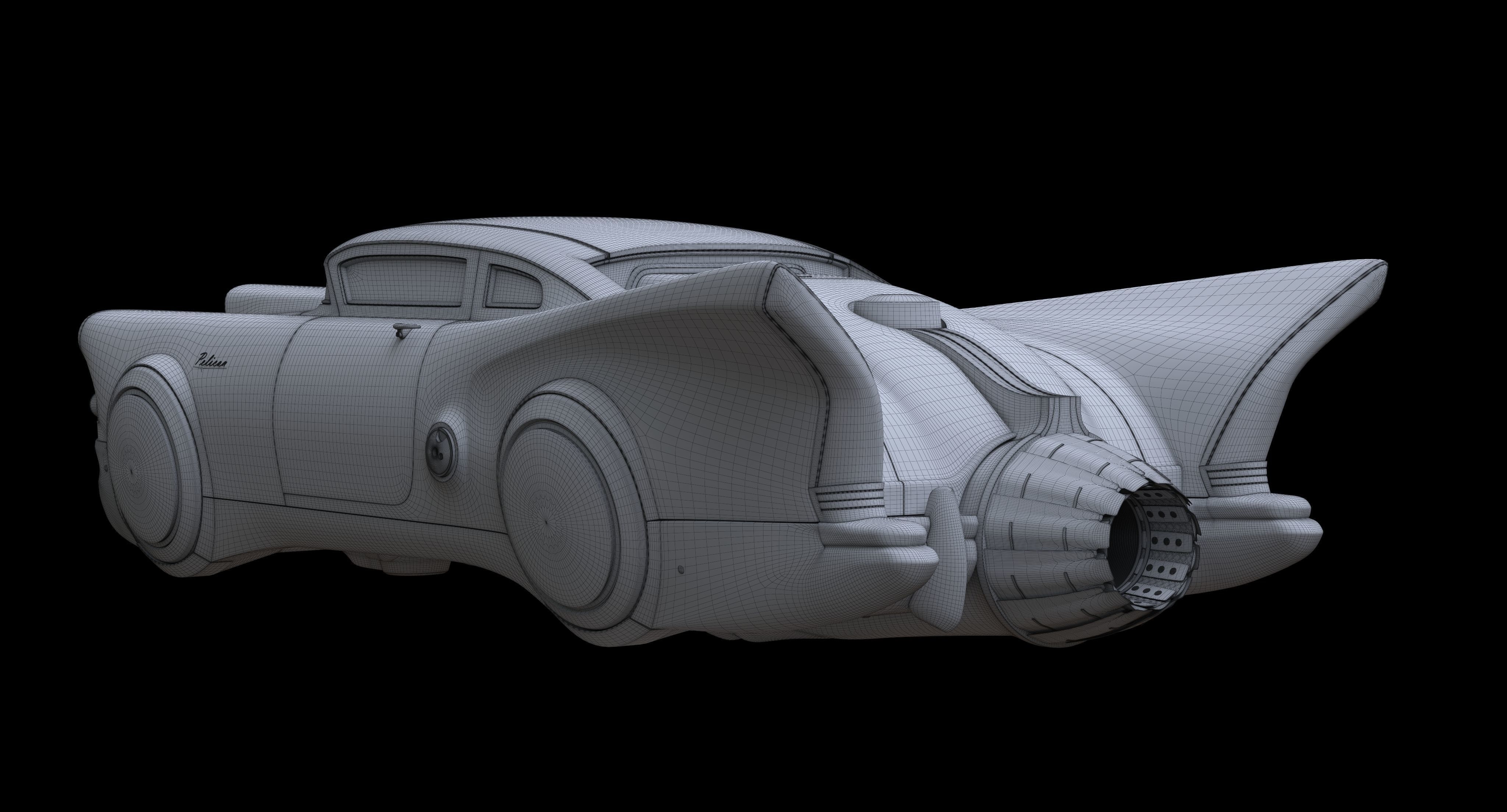 Futuristic flying car 2 3D model_34