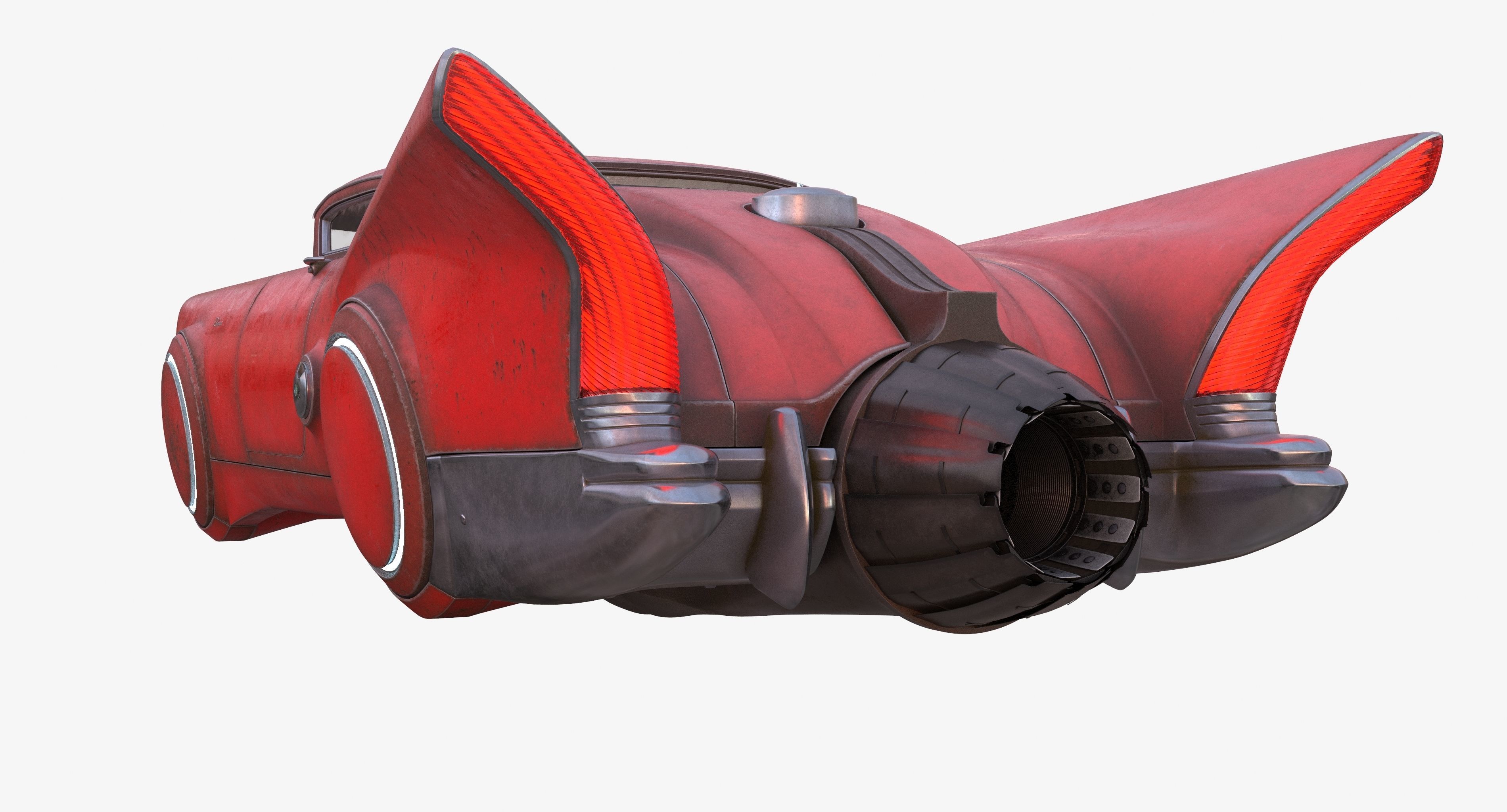 Futuristic flying car 2 3D model_9