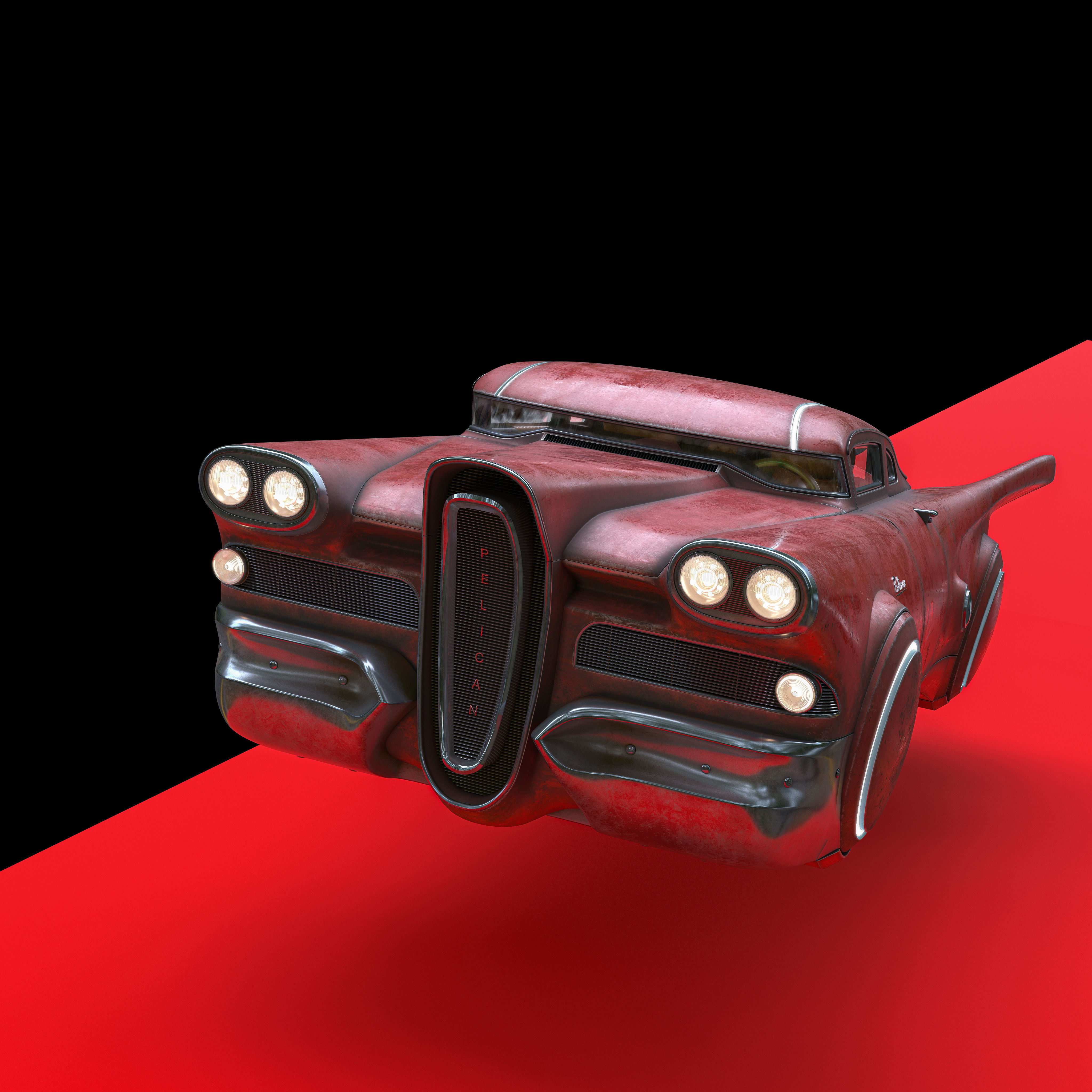 Futuristic flying car 2 3D model_12