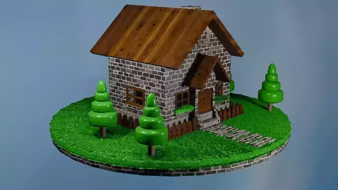 HOUSES  4 models 3D simple design 