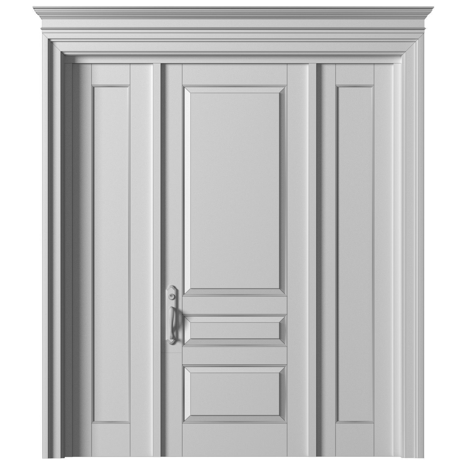 Entrance classic street Doors 3D model_3