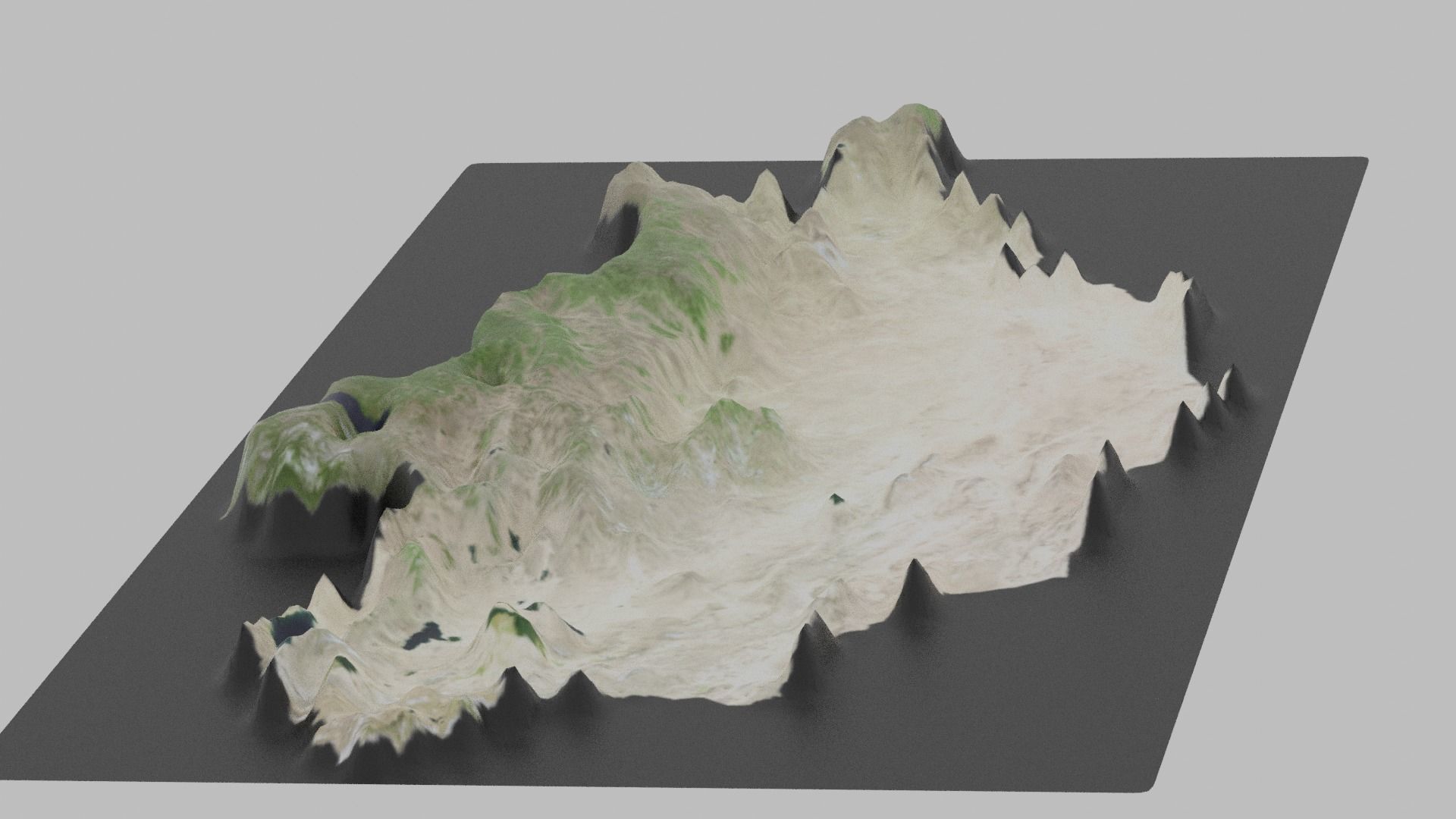 Mongolia Map Country Low-poly 3D model_2