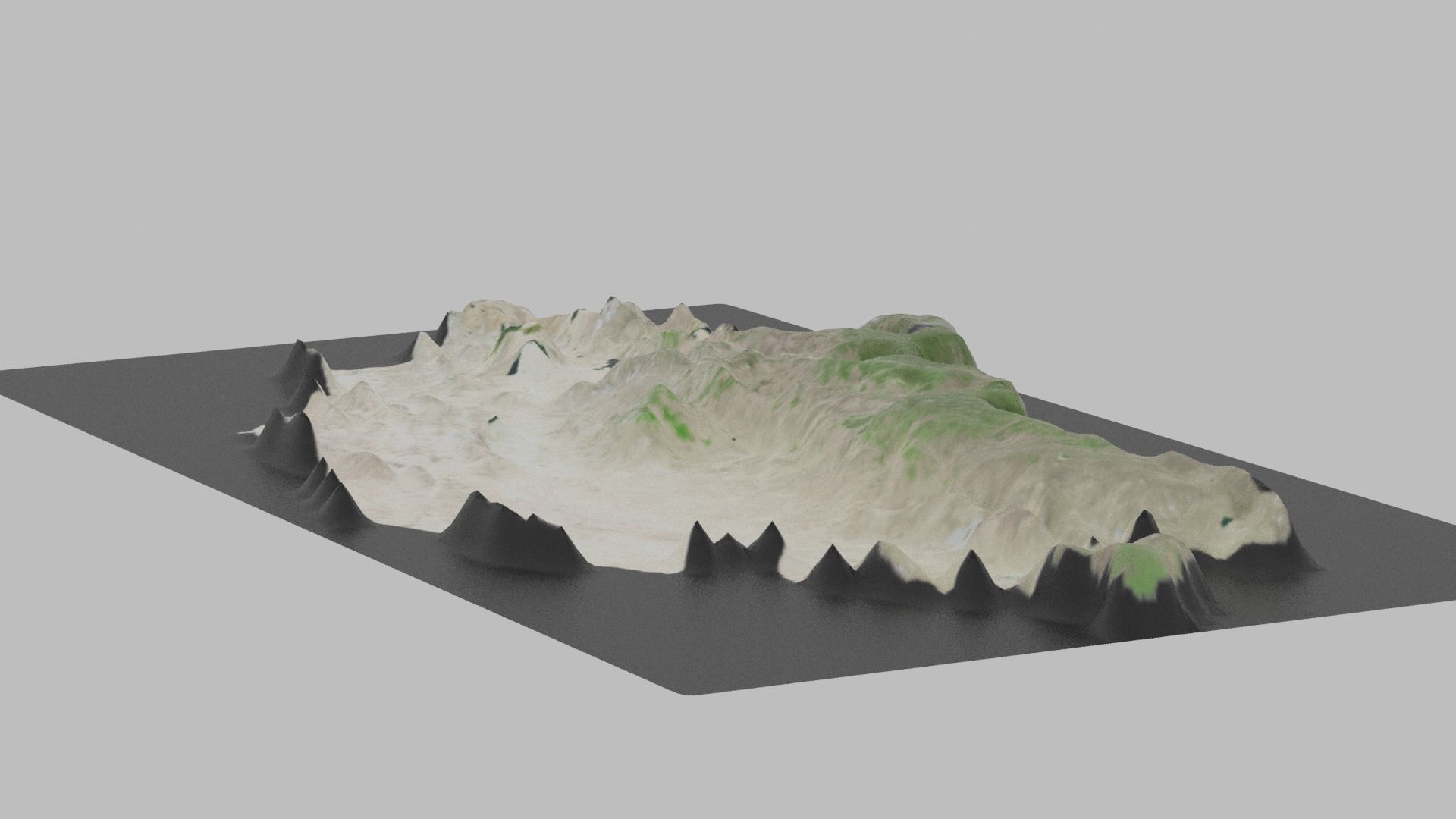 Mongolia Map Country Low-poly 3D model_3