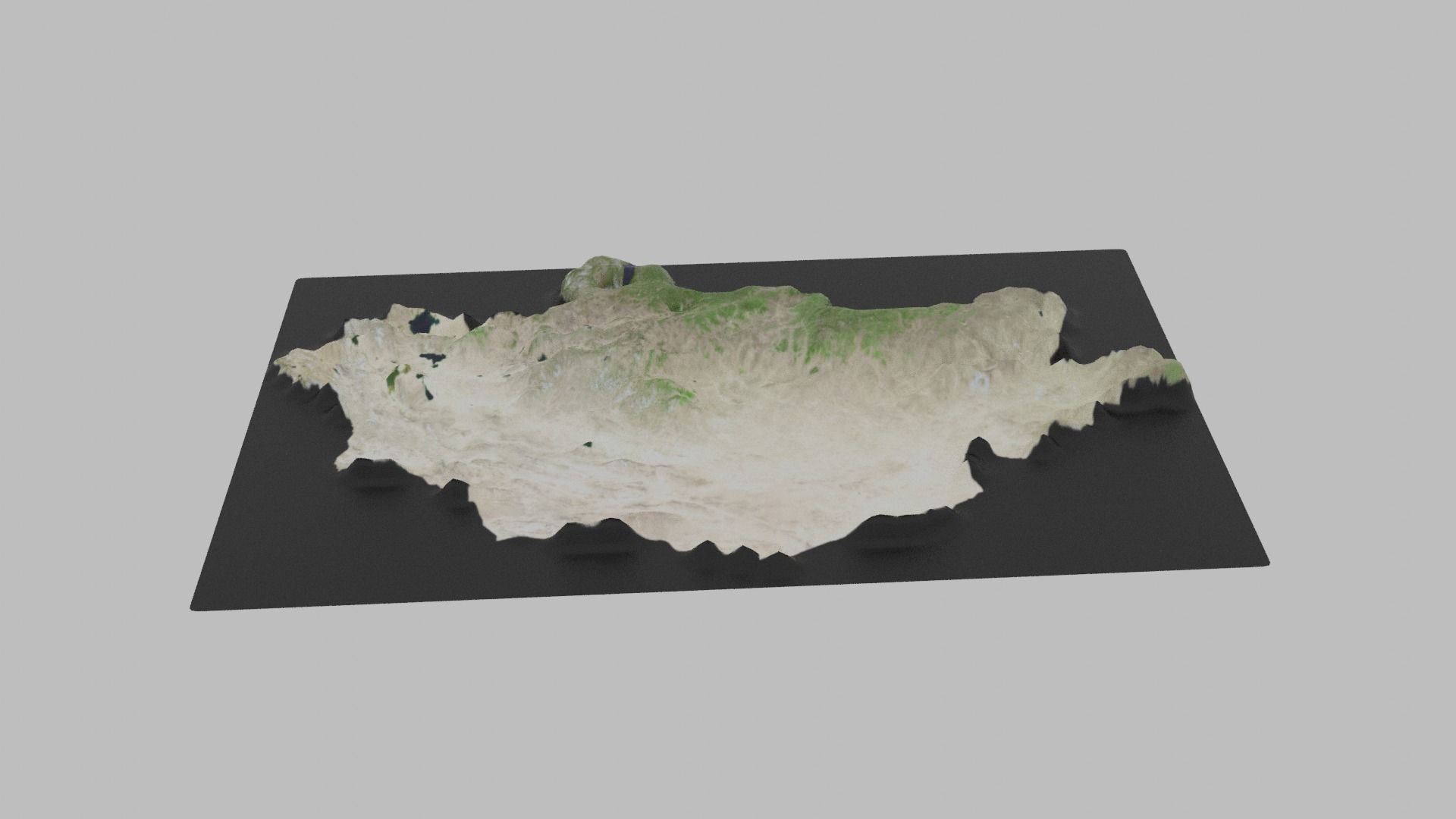 Mongolia Map Country Low-poly 3D model_1