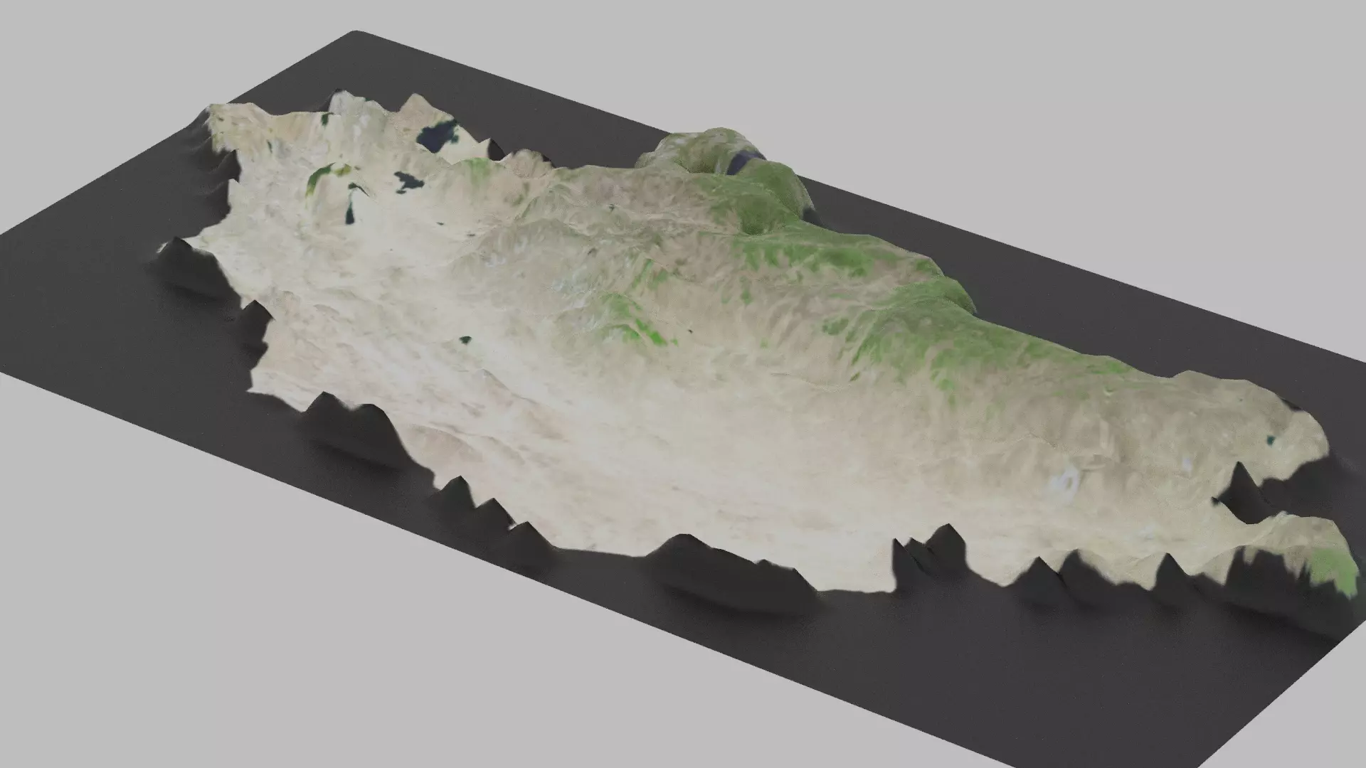 Mongolia Map Country Low-poly 3D model_0