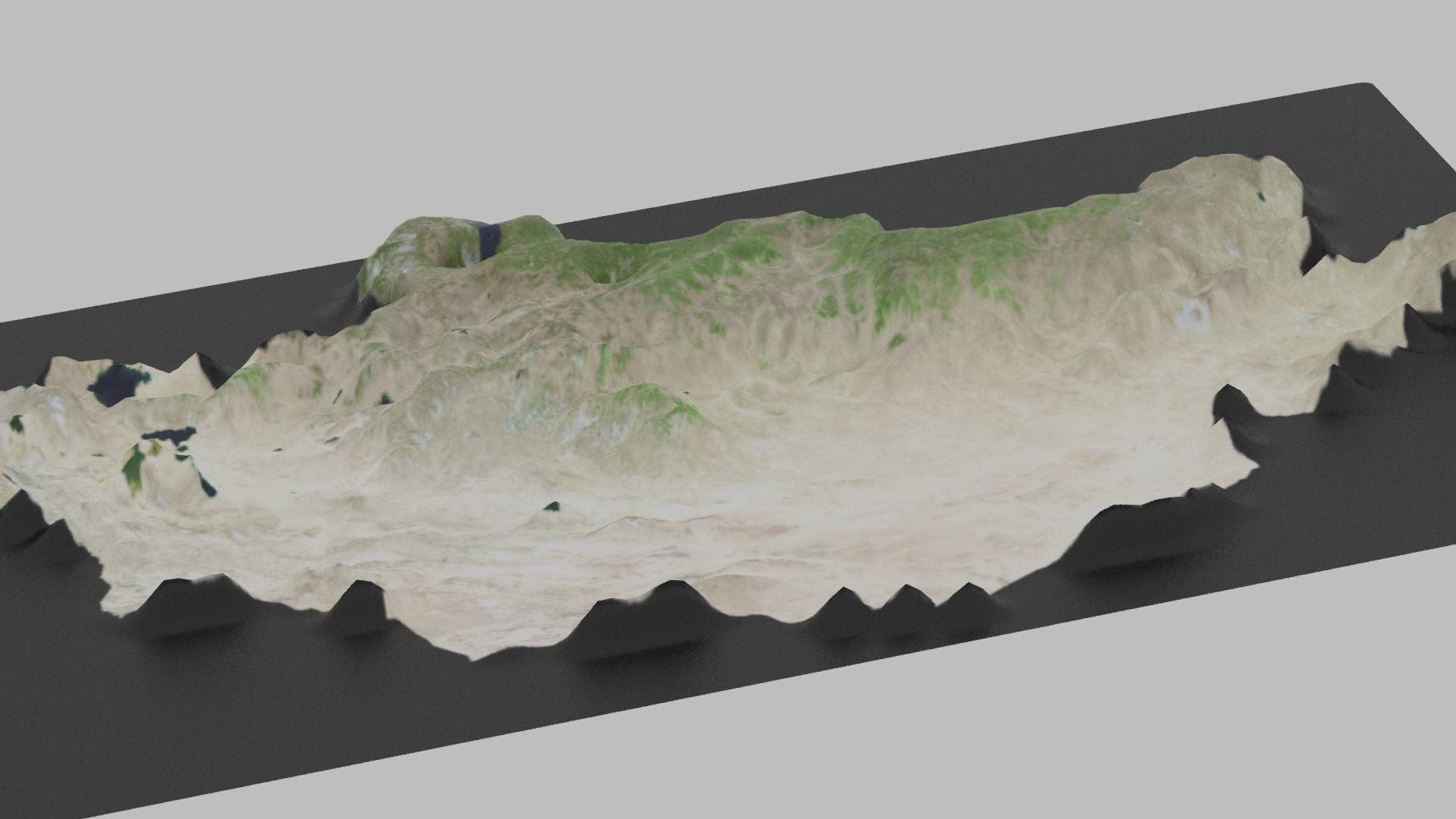 Mongolia Map Country Low-poly 3D model_4