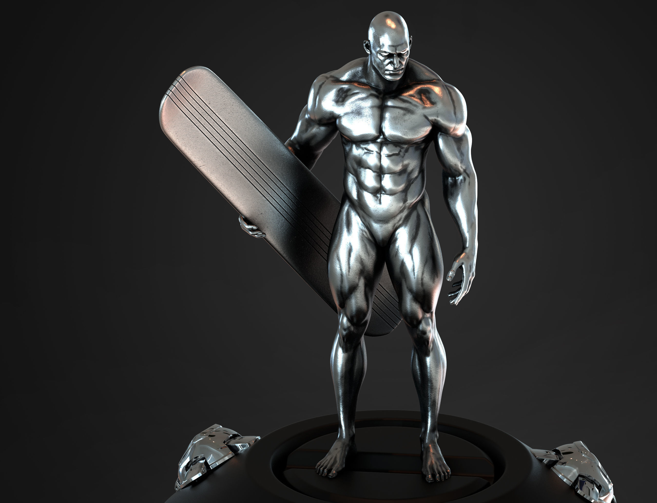 Silver surfer 3d print model 3D model_13