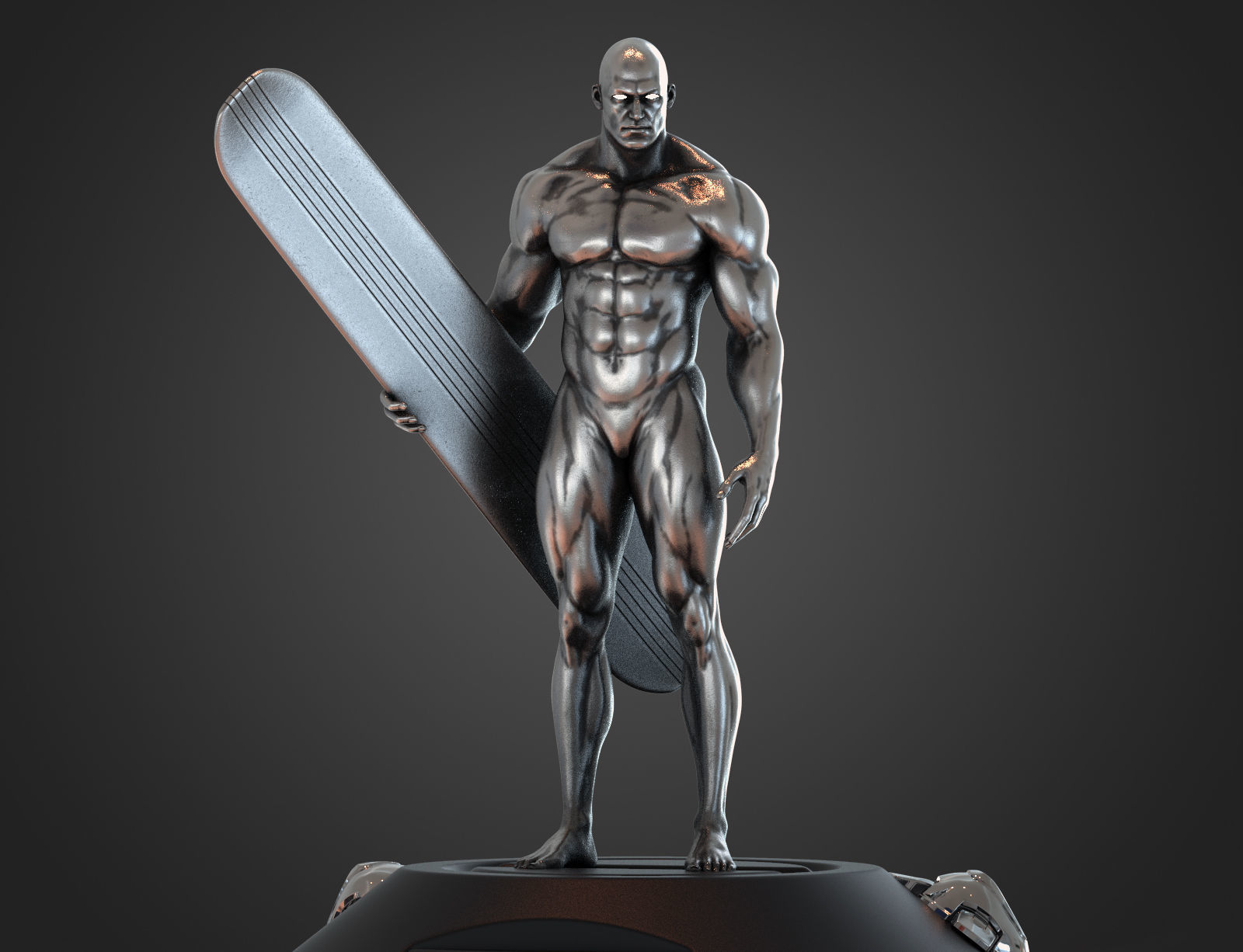 Silver surfer 3d print model 3D model_3