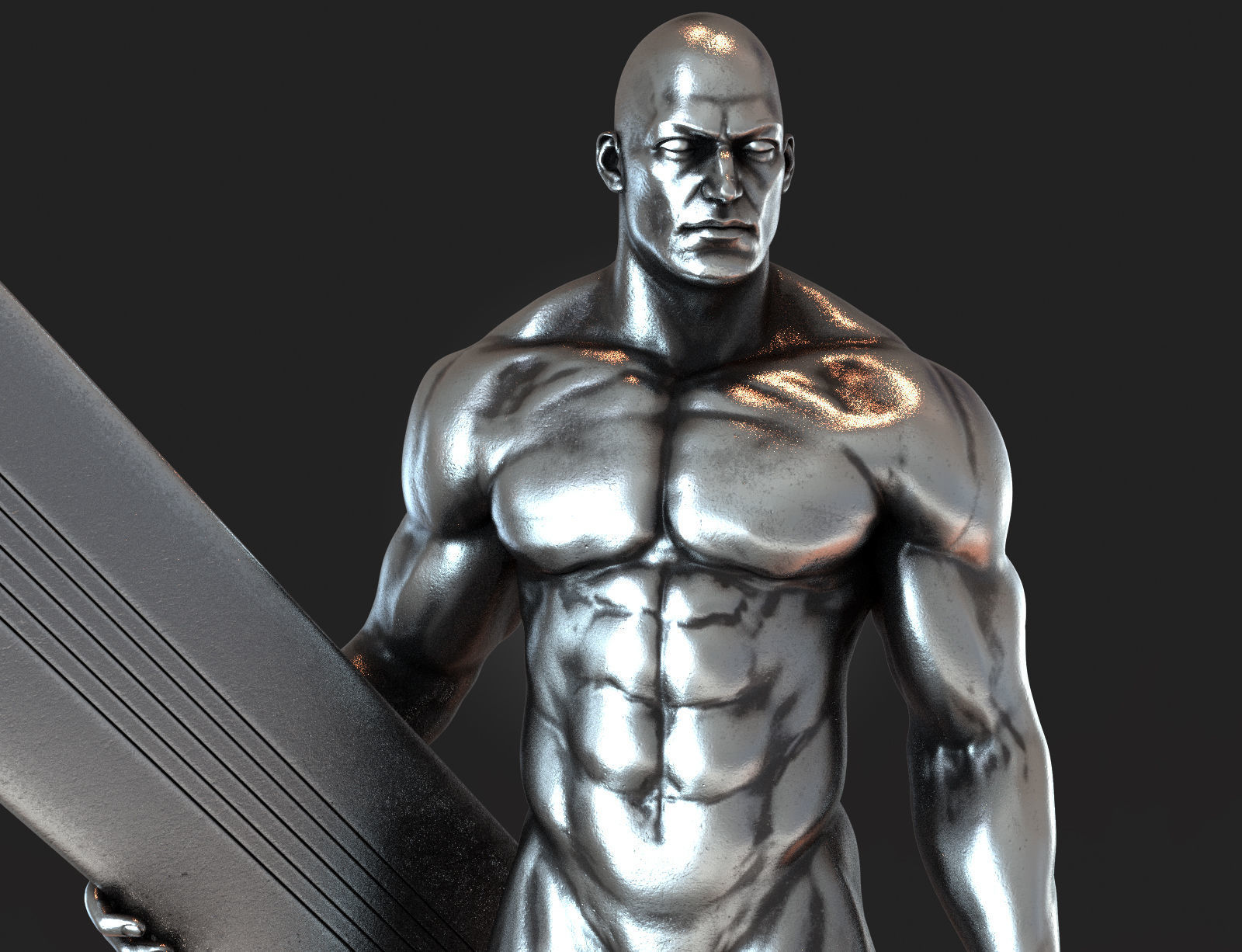 Silver surfer 3d print model 3D model_12