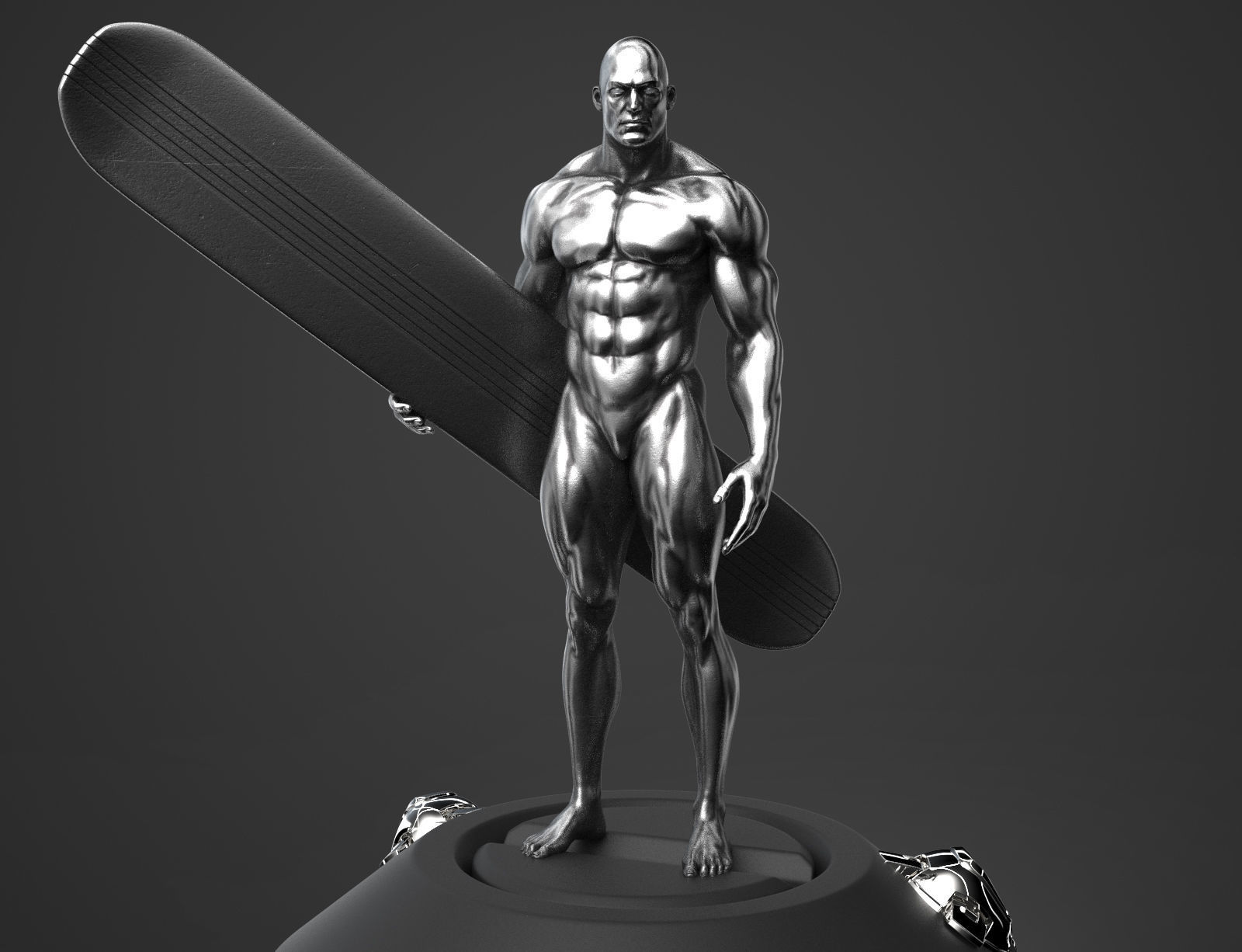Silver surfer 3d print model 3D model_19