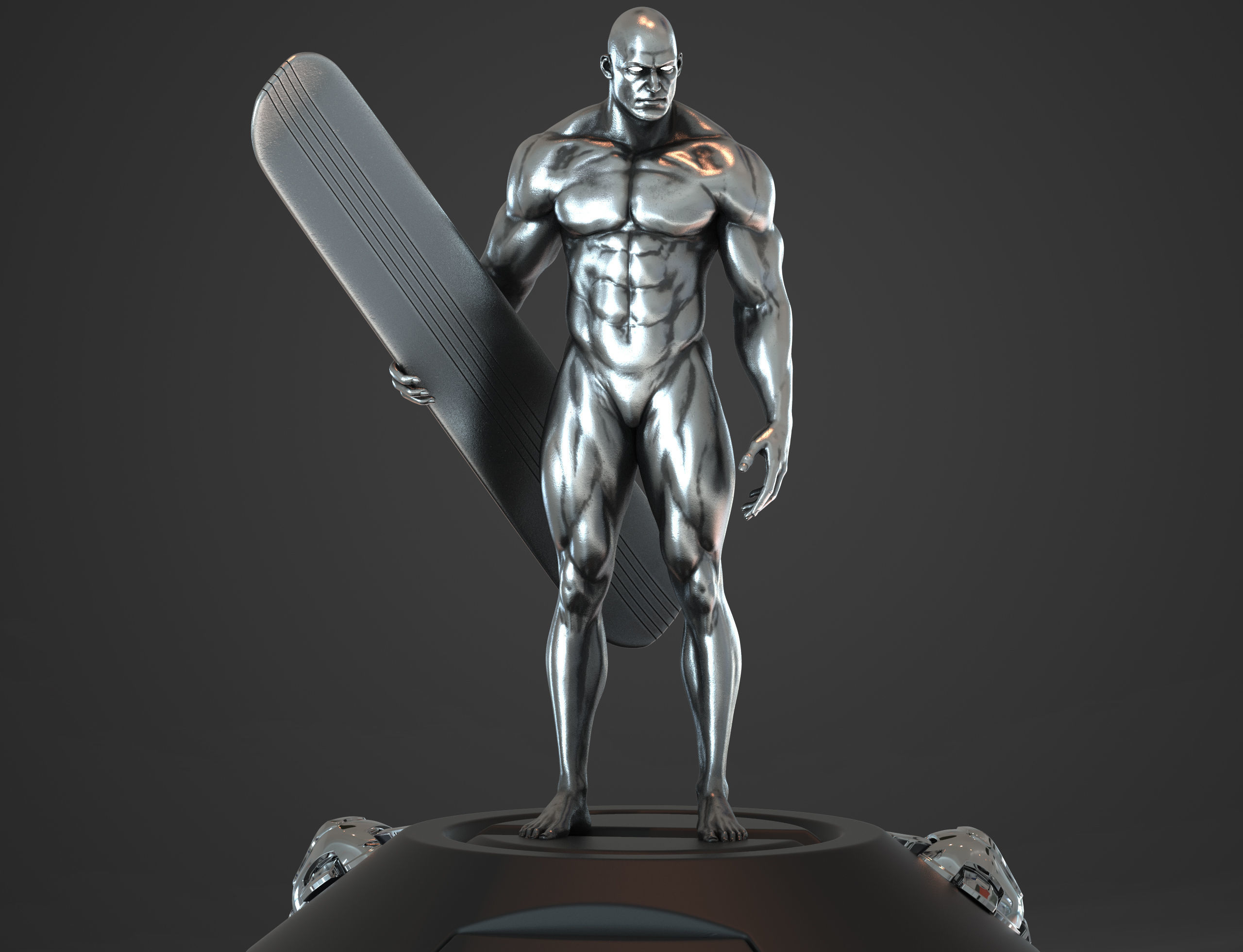 Silver surfer 3d print model 3D model_18