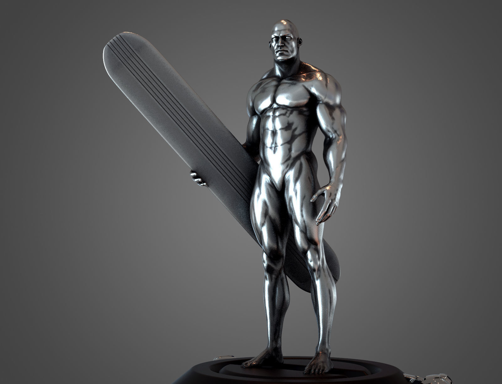 Silver surfer 3d print model 3D model_8